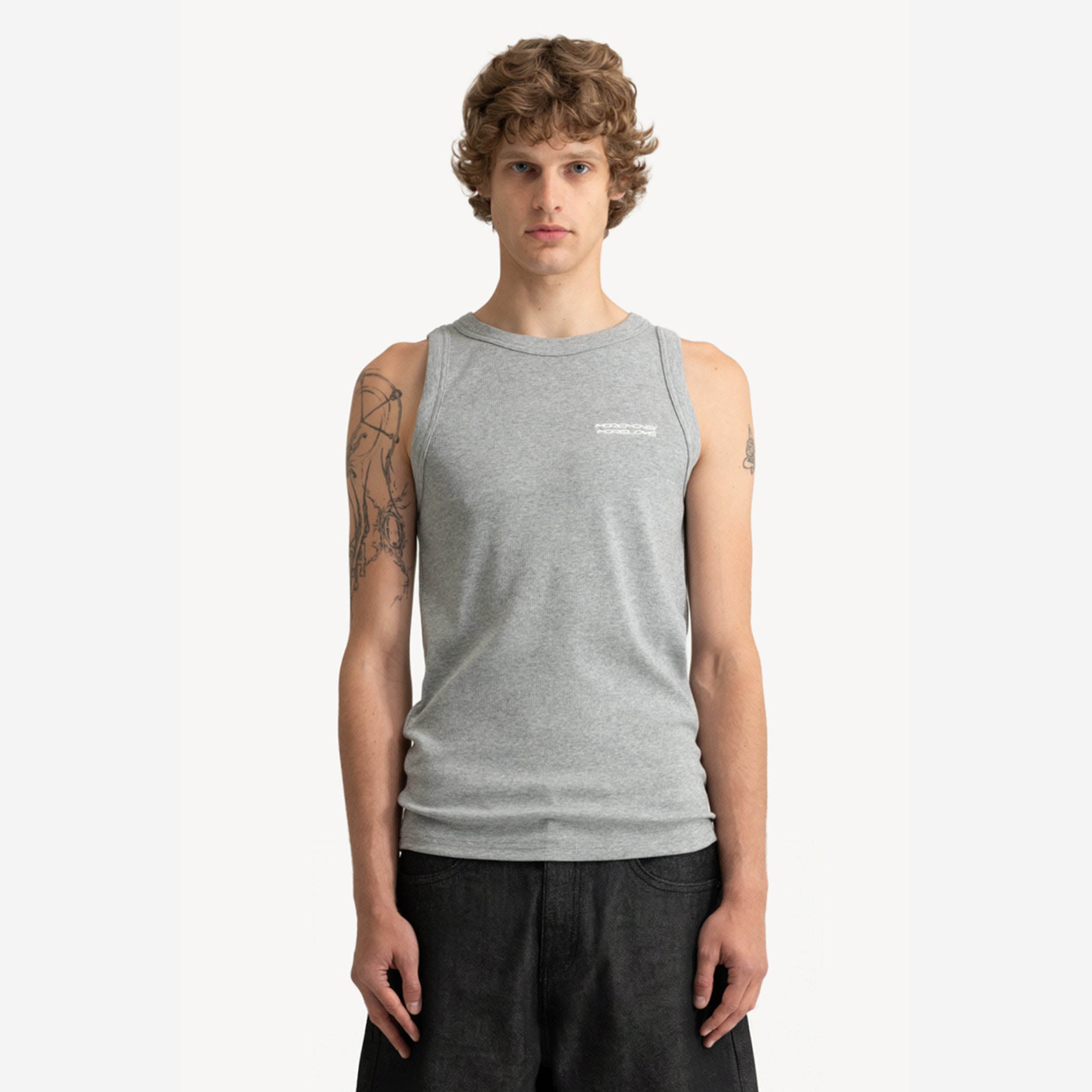 TANKTOP GREY MELANGE (2-PACK)