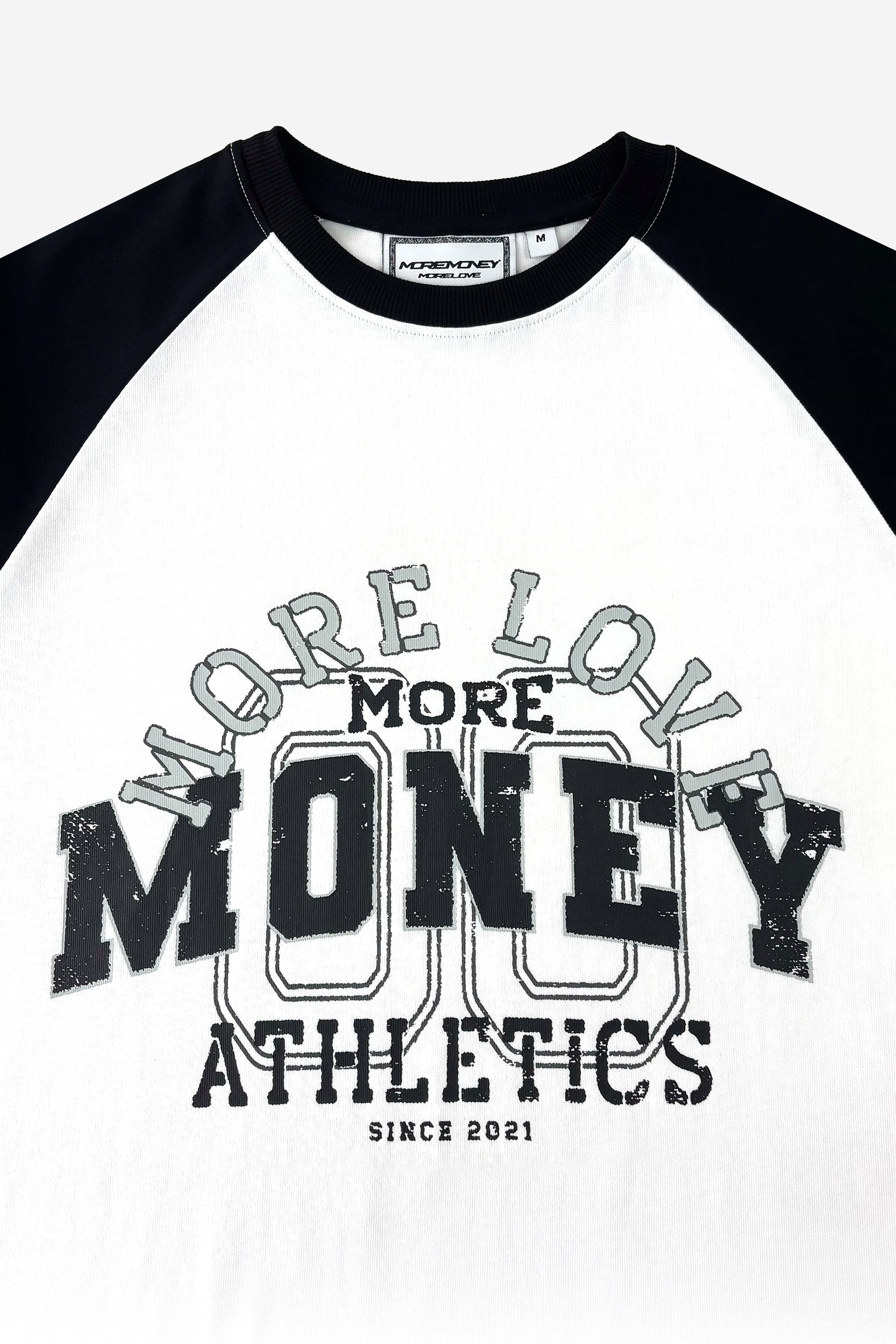 VINTAGE ATHL. RAGLAN TEE WHITE/BLACK