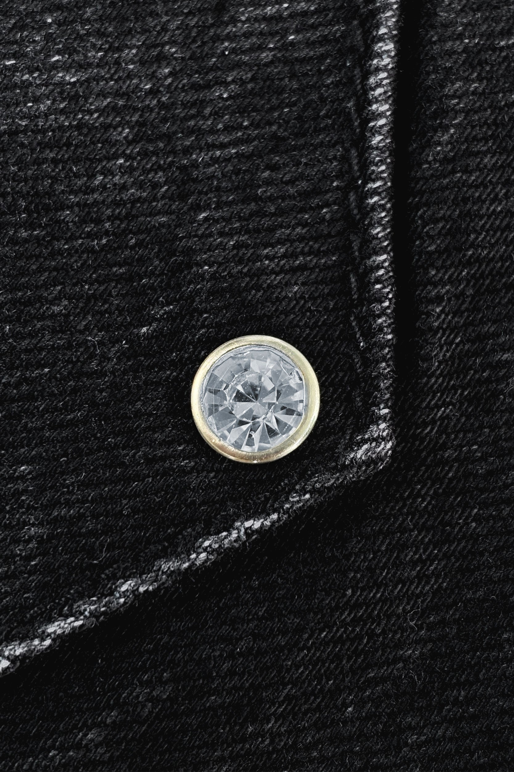 RHINESTONE CARPENTER DENIM BLACK