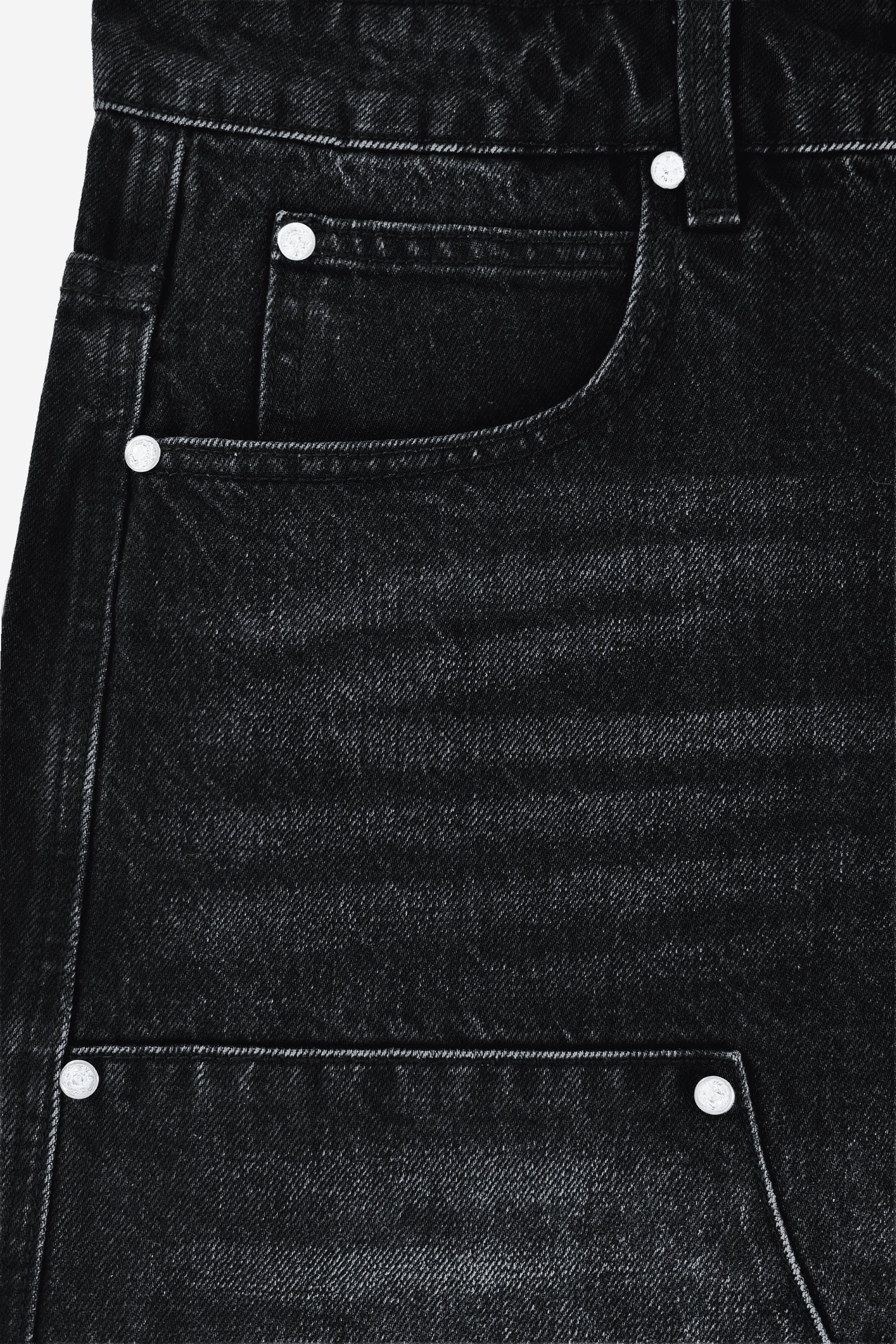 RHINESTONE CARPENTER DENIM BLACK