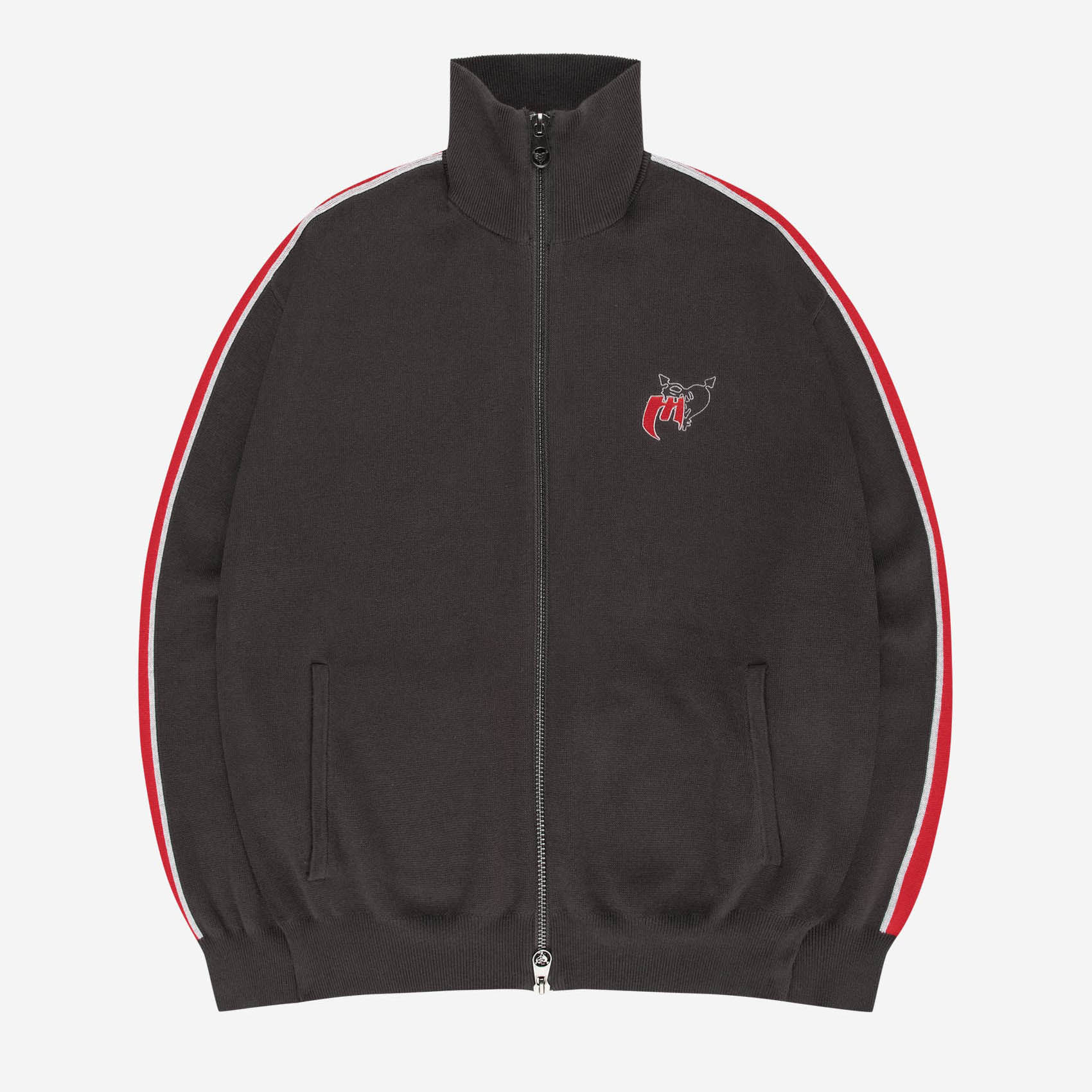 KNIT TRACK JACKET GREY