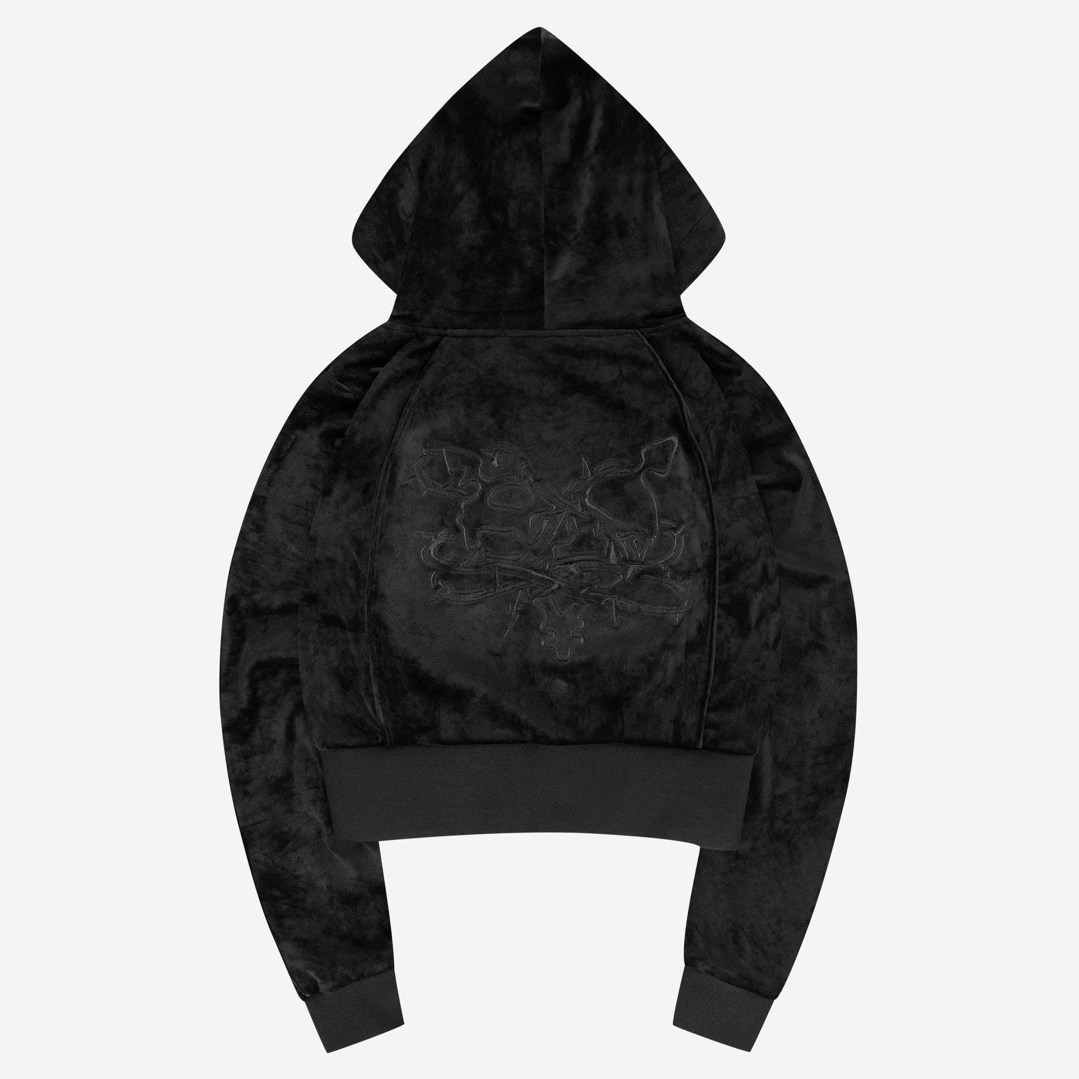 WOMEN'S VELOUR JACKET BLACK