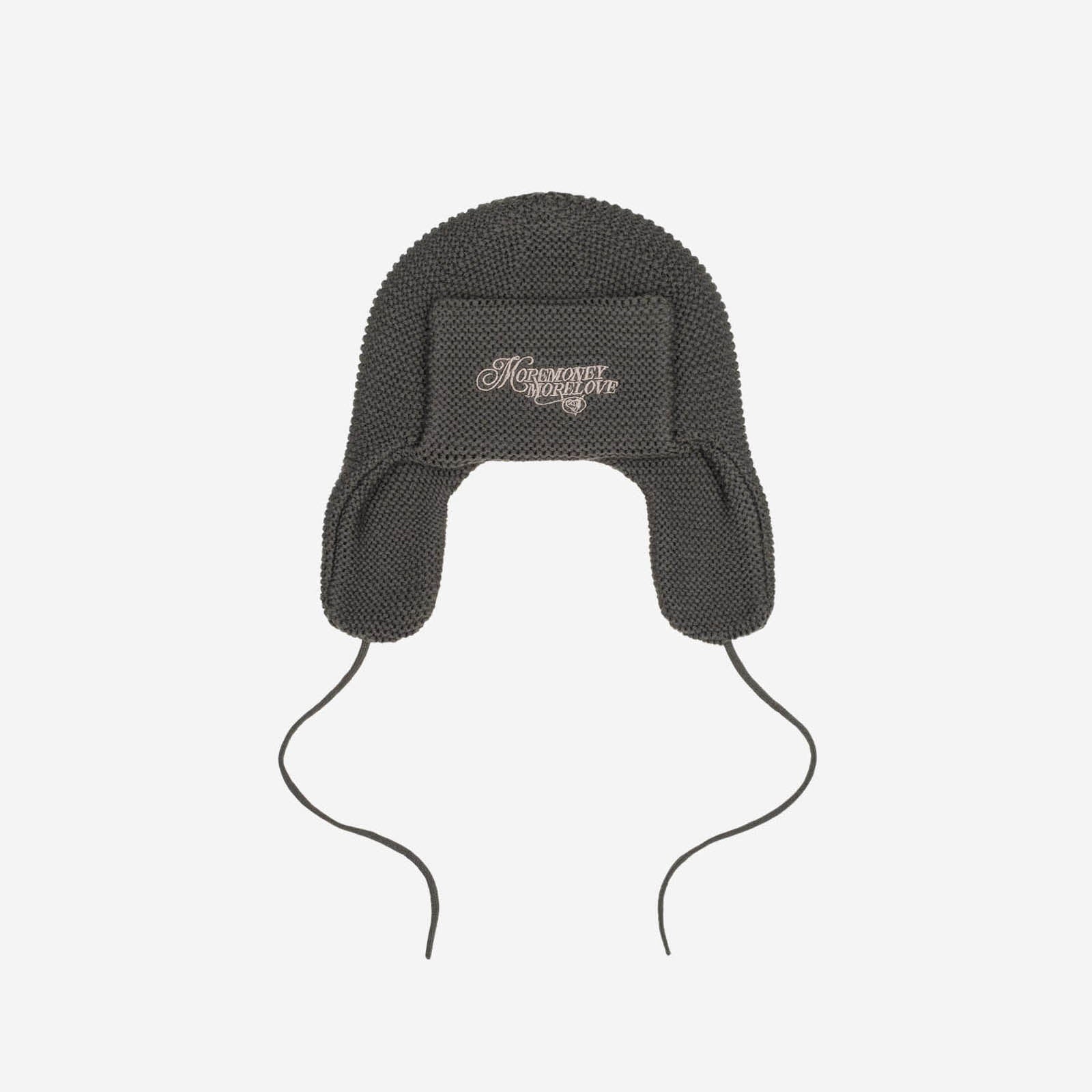 TRAPPER HAT KNIT DARKGREY