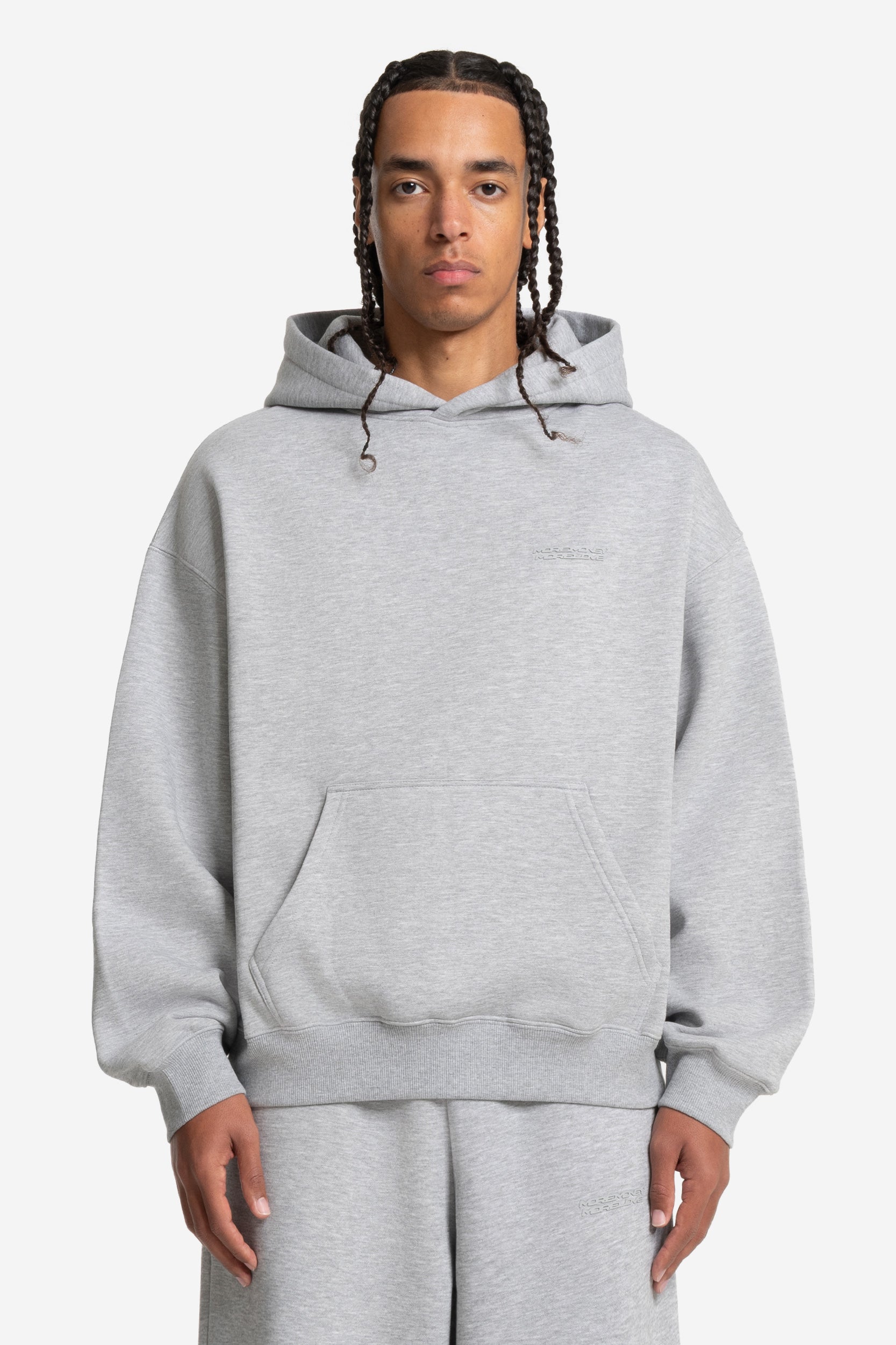 CLOUDS HOODIE GREY MELANGE