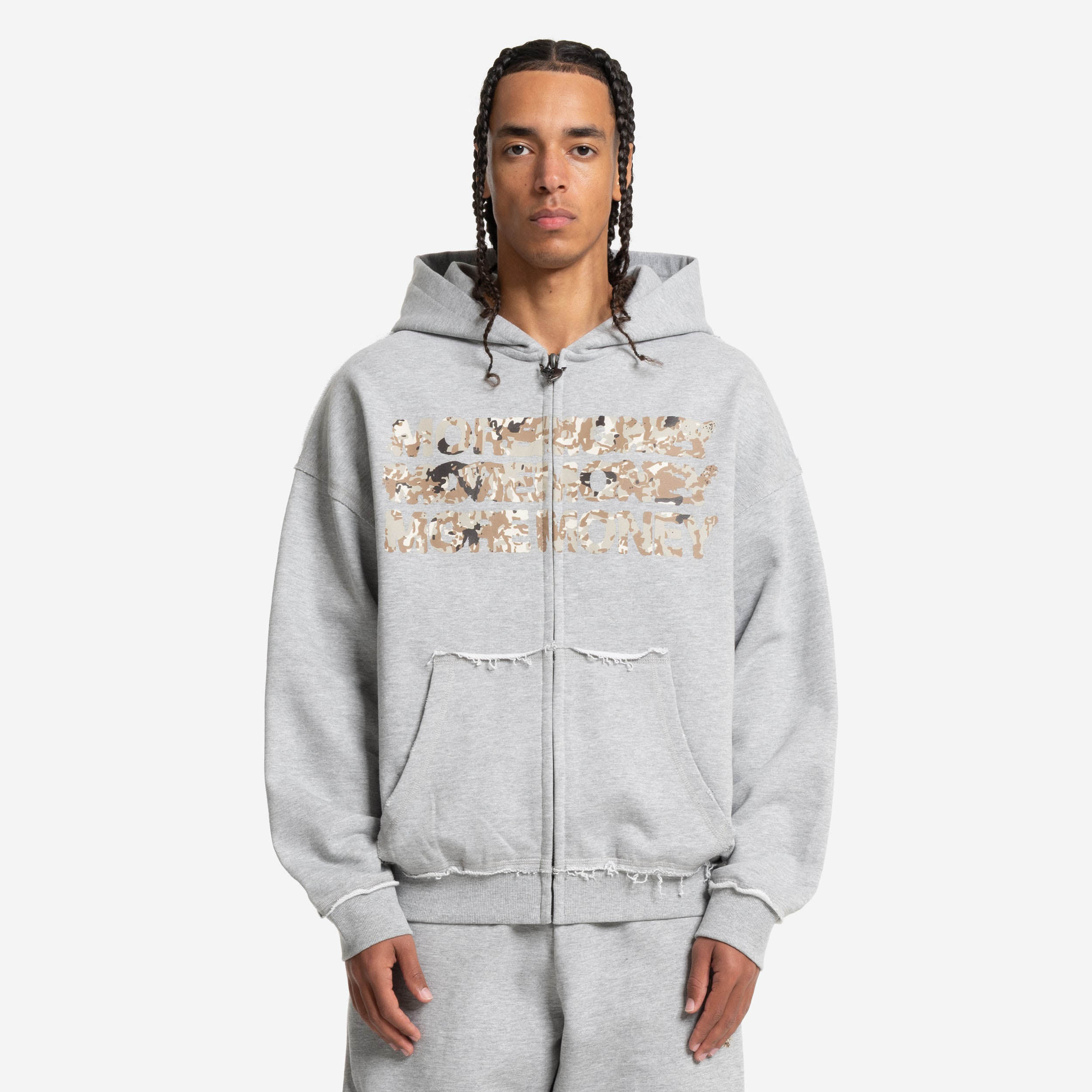 MONEY CALLING FLATLOCK ZIP GRAY MELANGE
