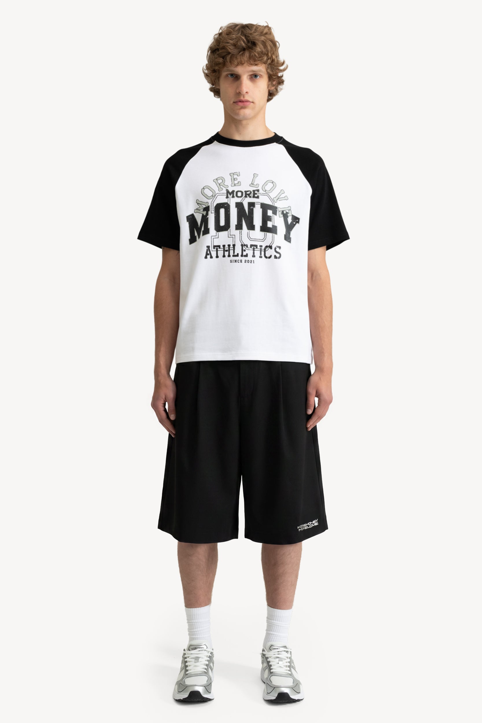 VINTAGE ATHL. RAGLAN TEE WHITE/BLACK