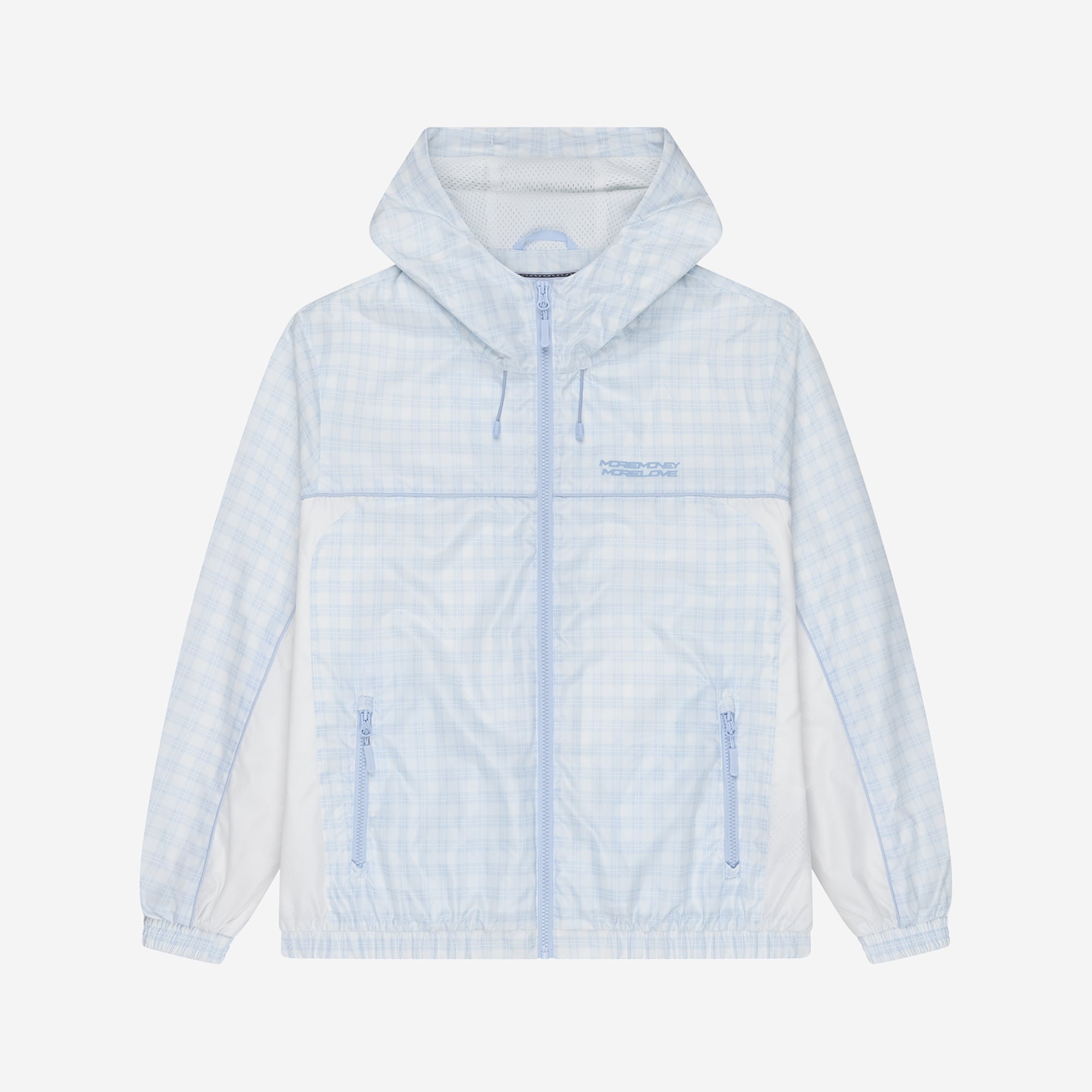 PLAID WINDBREAKER AIR BLUE