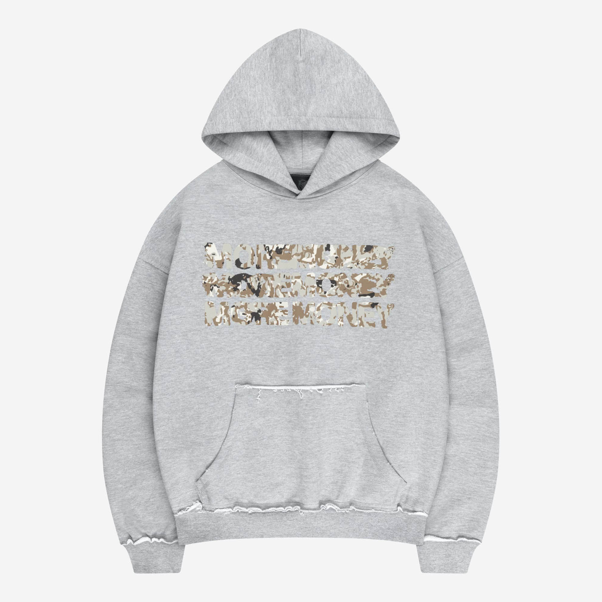 MONEY CALLING FLATLOOK HOODIE GRAY MELANGE