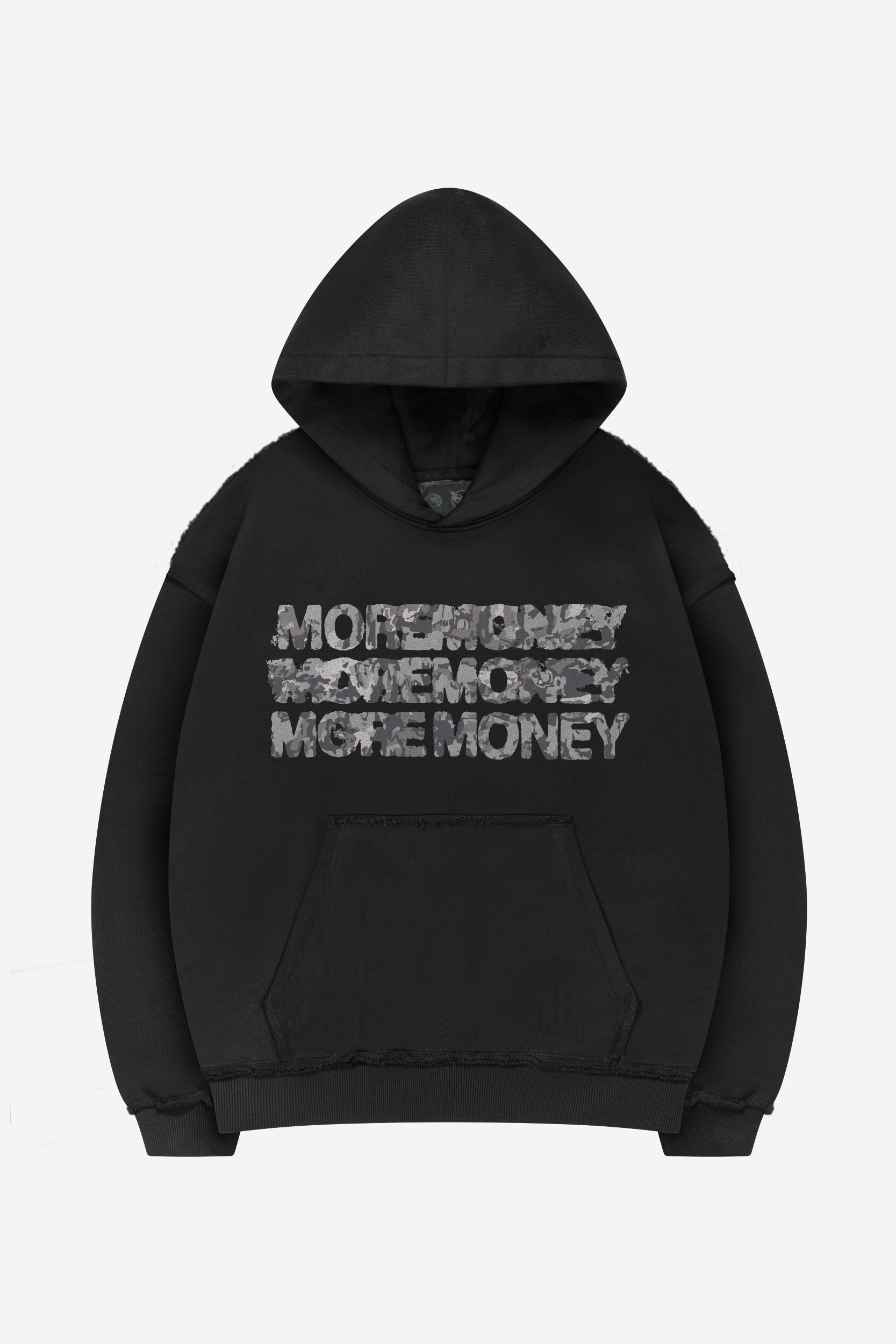 MONEY CALLING FLATLOCK HOODIE BLACK