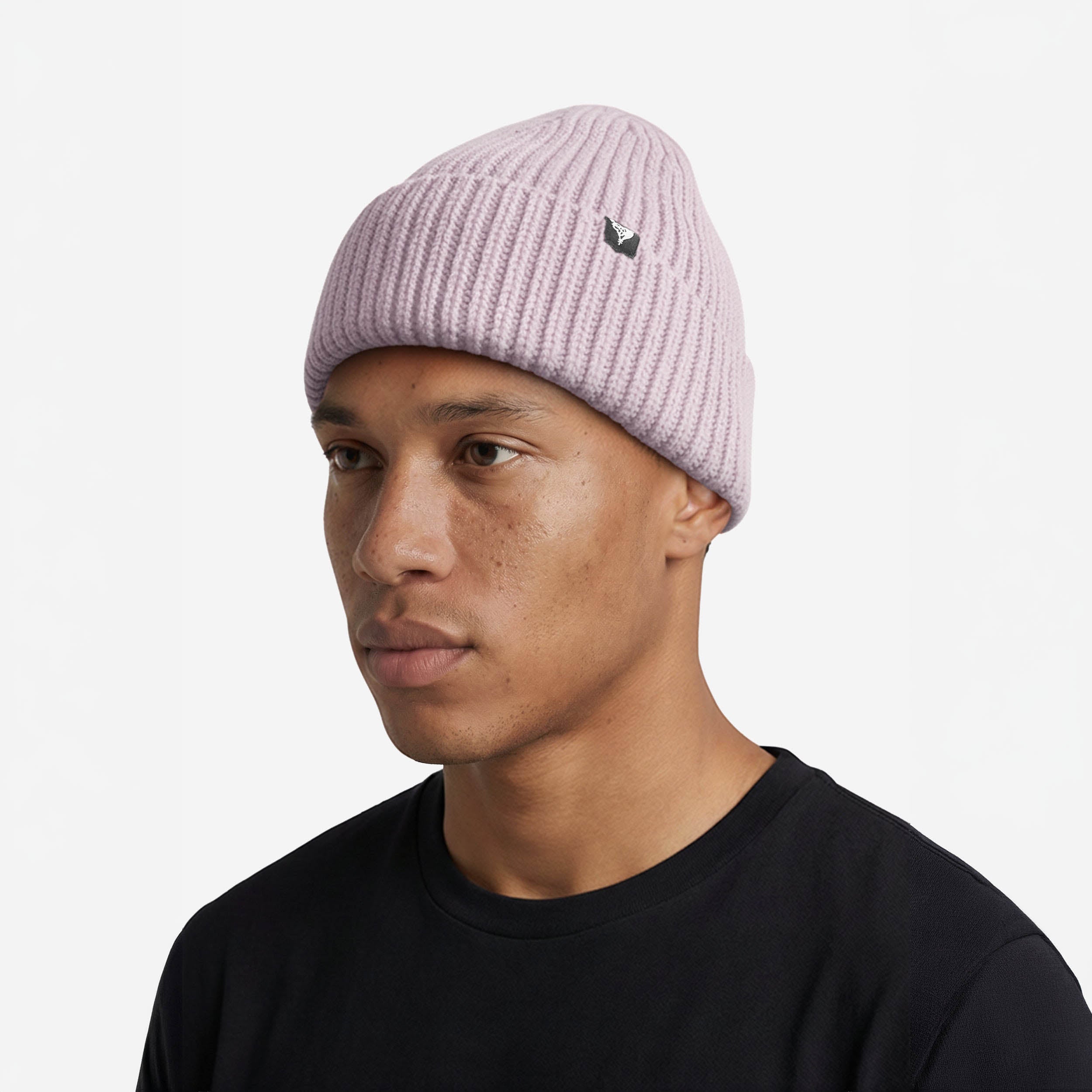 RIB KNIT BEANIE PINK