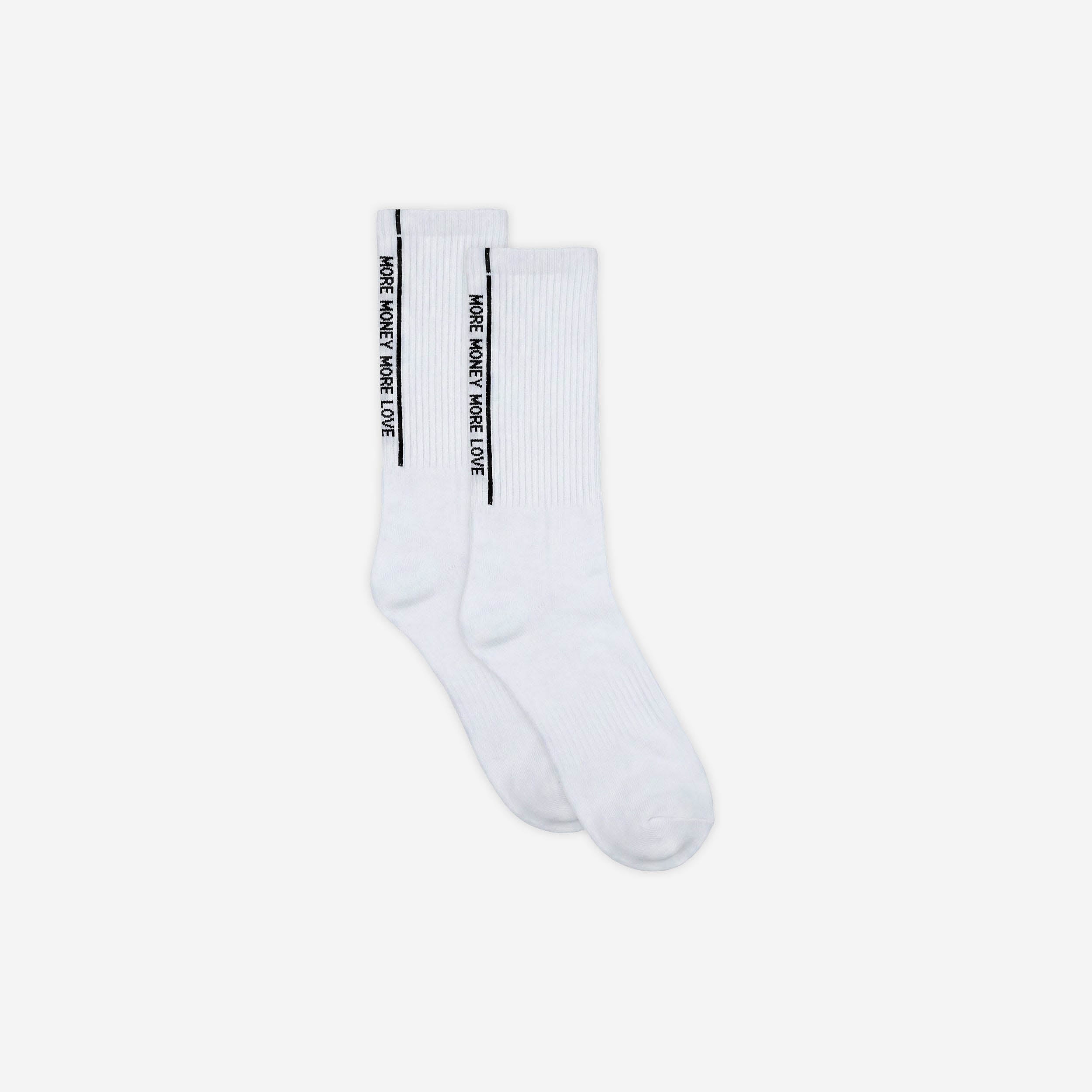 STRIPED SOCKS WHITE (3-PACK)