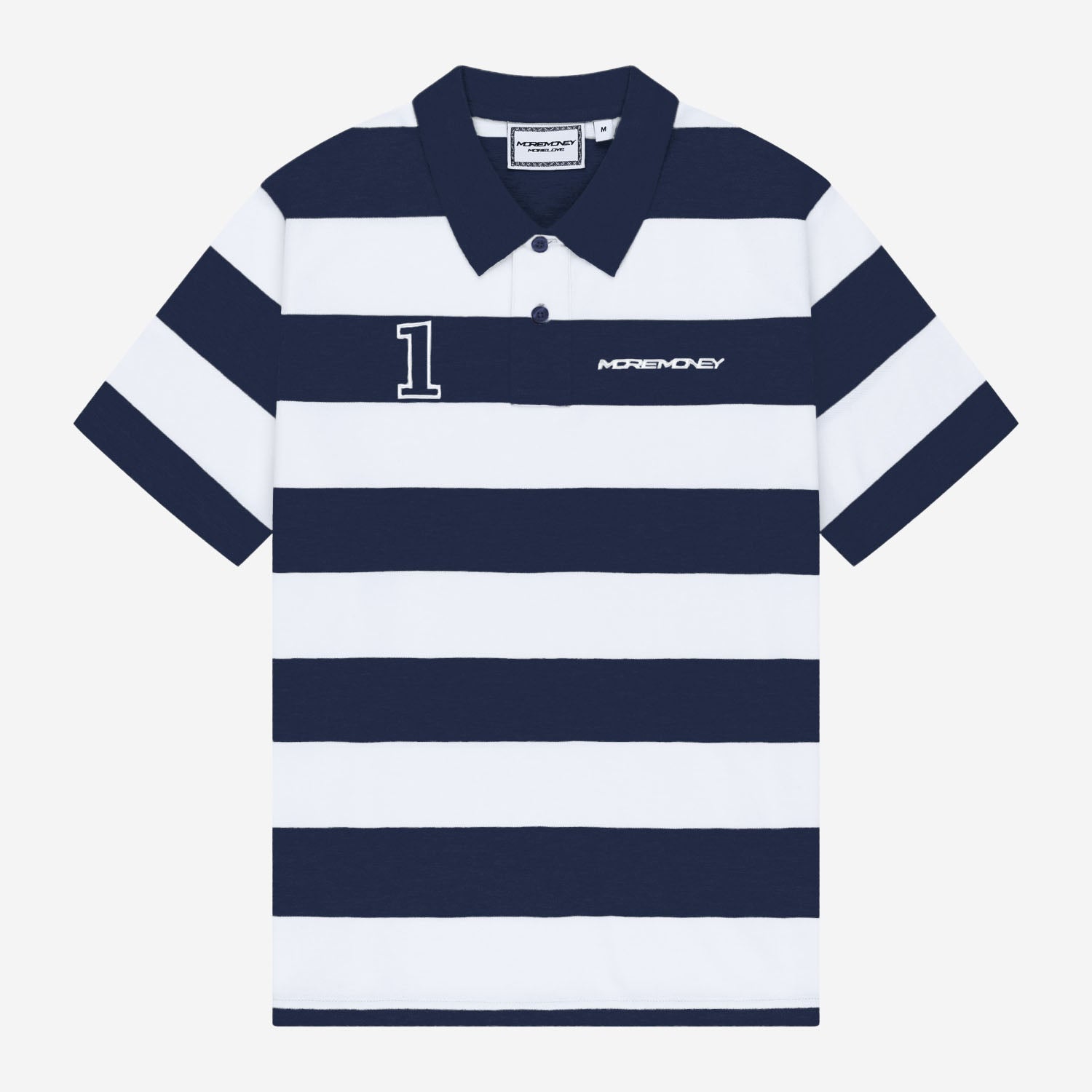 STRIPED POLO SHIRT NAVY