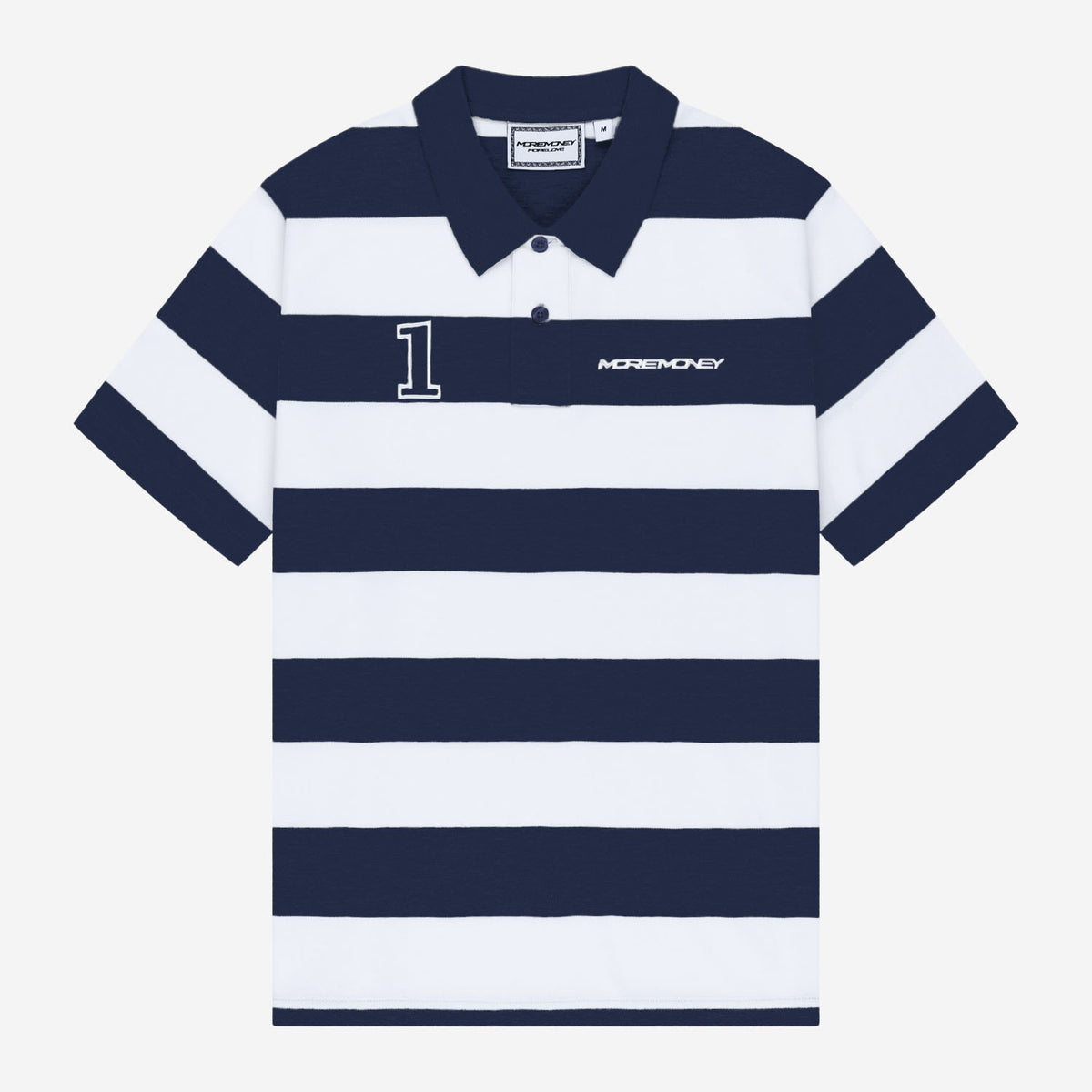 STRIPED POLO SHIRT NAVY