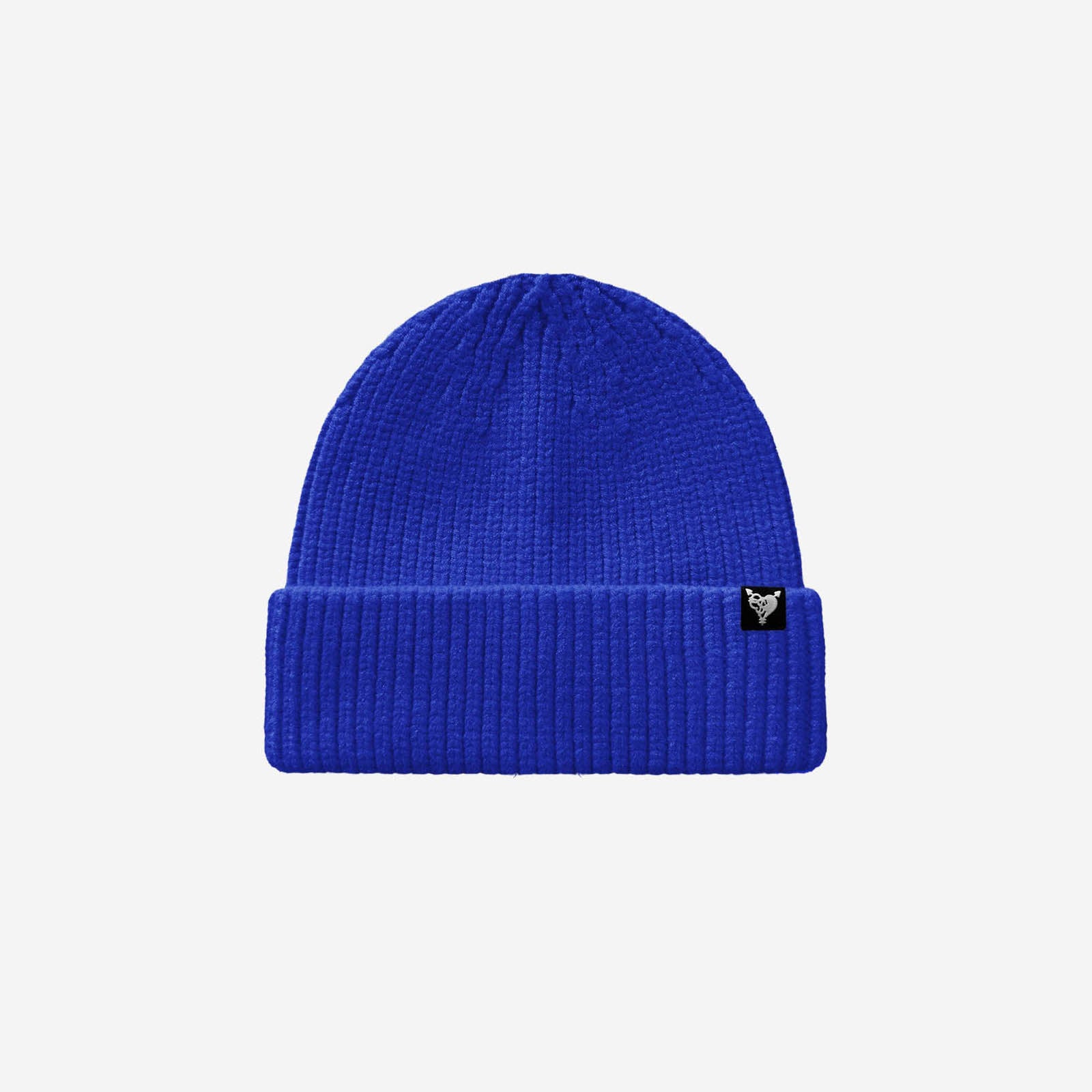 RIB KNIT BEANIE ROYAL BLUE
