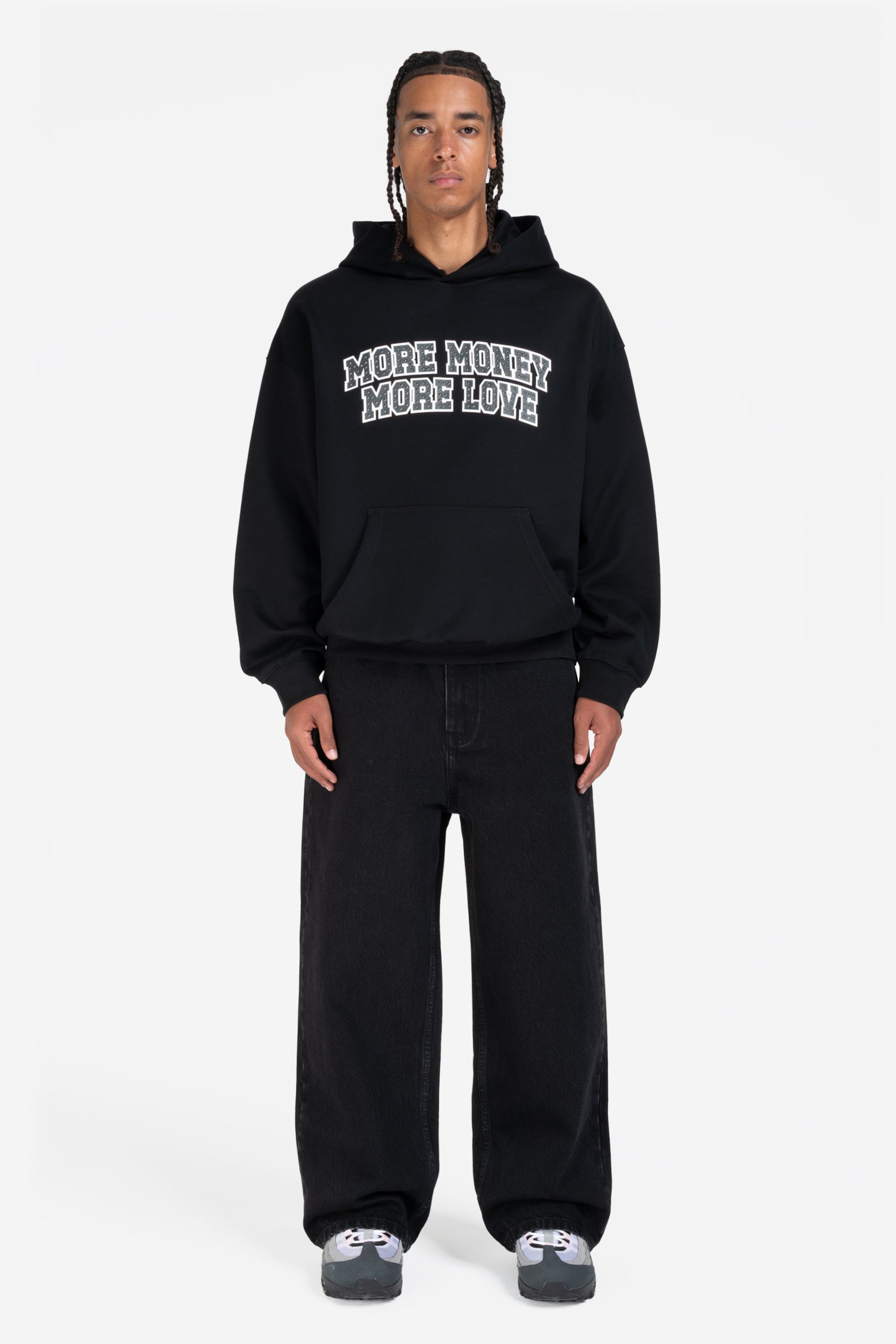 MORE MONEY STUDS HOODIE BLACK