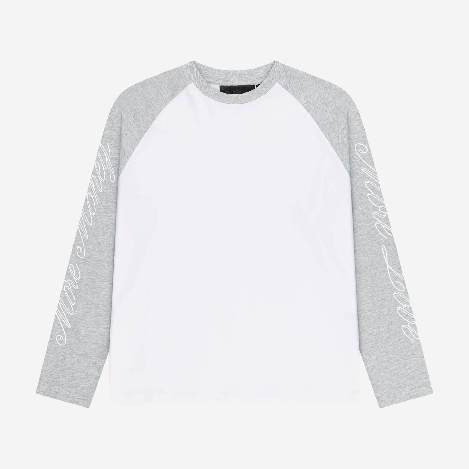 SCRIPT RAGLAN LONGSLEEVE GREY MELANGE