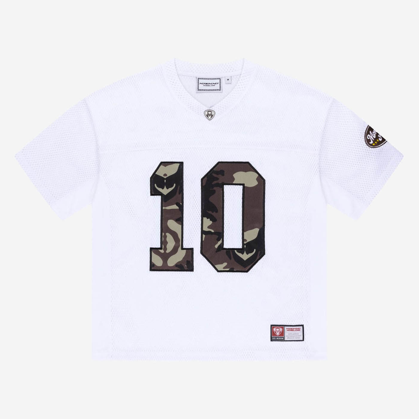TOUCHDOWN MESH JERSEY WHITE/CAMO + DIVISION JORTS DARK BLUE