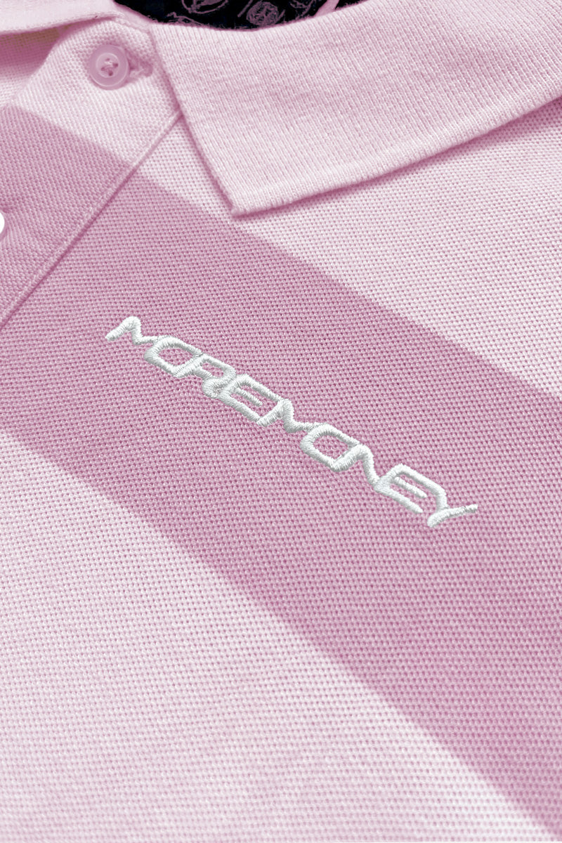 STRIPED POLO SHIRT PINK