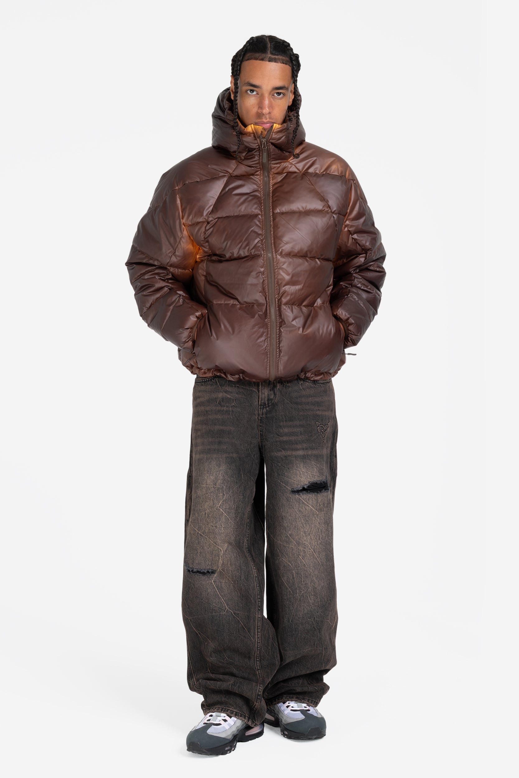 HEAT REACTIVE BIG PUFFA JACKET BROWN