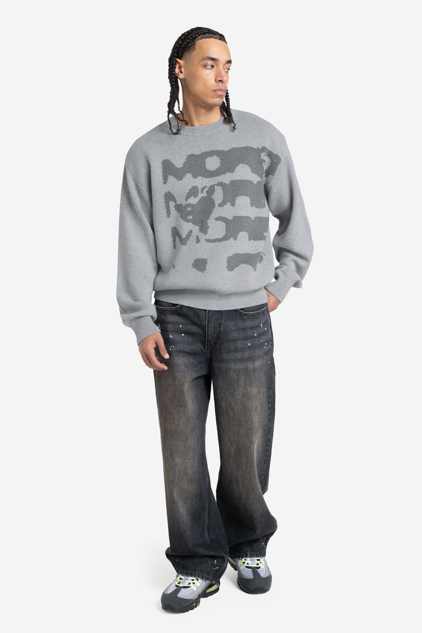 RADIANT CASH KNIT DARK GREY MELANGE