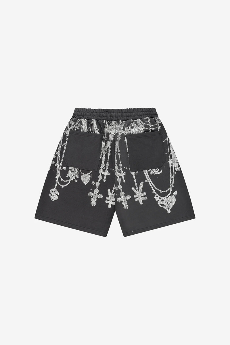 CHAINS SHORTS DARK GREY