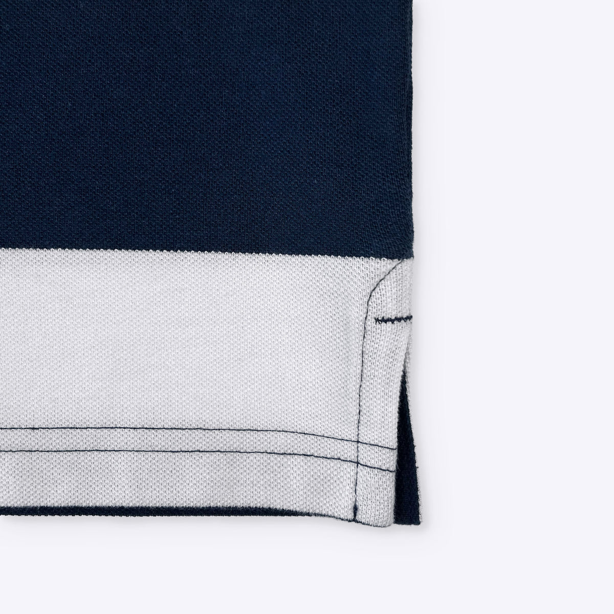 STRIPED POLO SHIRT NAVY