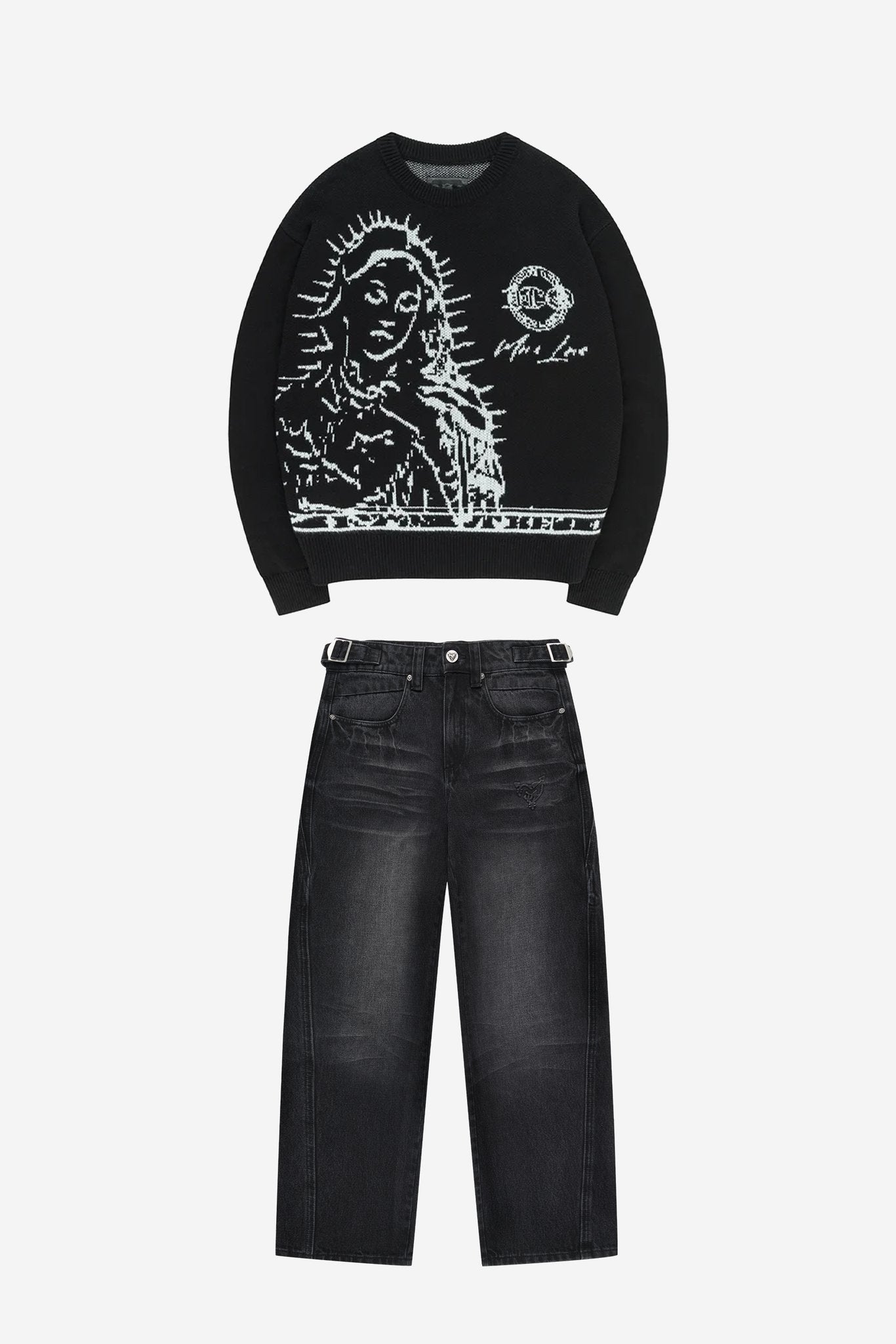 MORE BLESSINGS KNIT BLACK + DISTINCTIVE DENIM BLACK