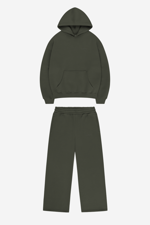 CLOUDS HOODIE + JOGGER OLIVE