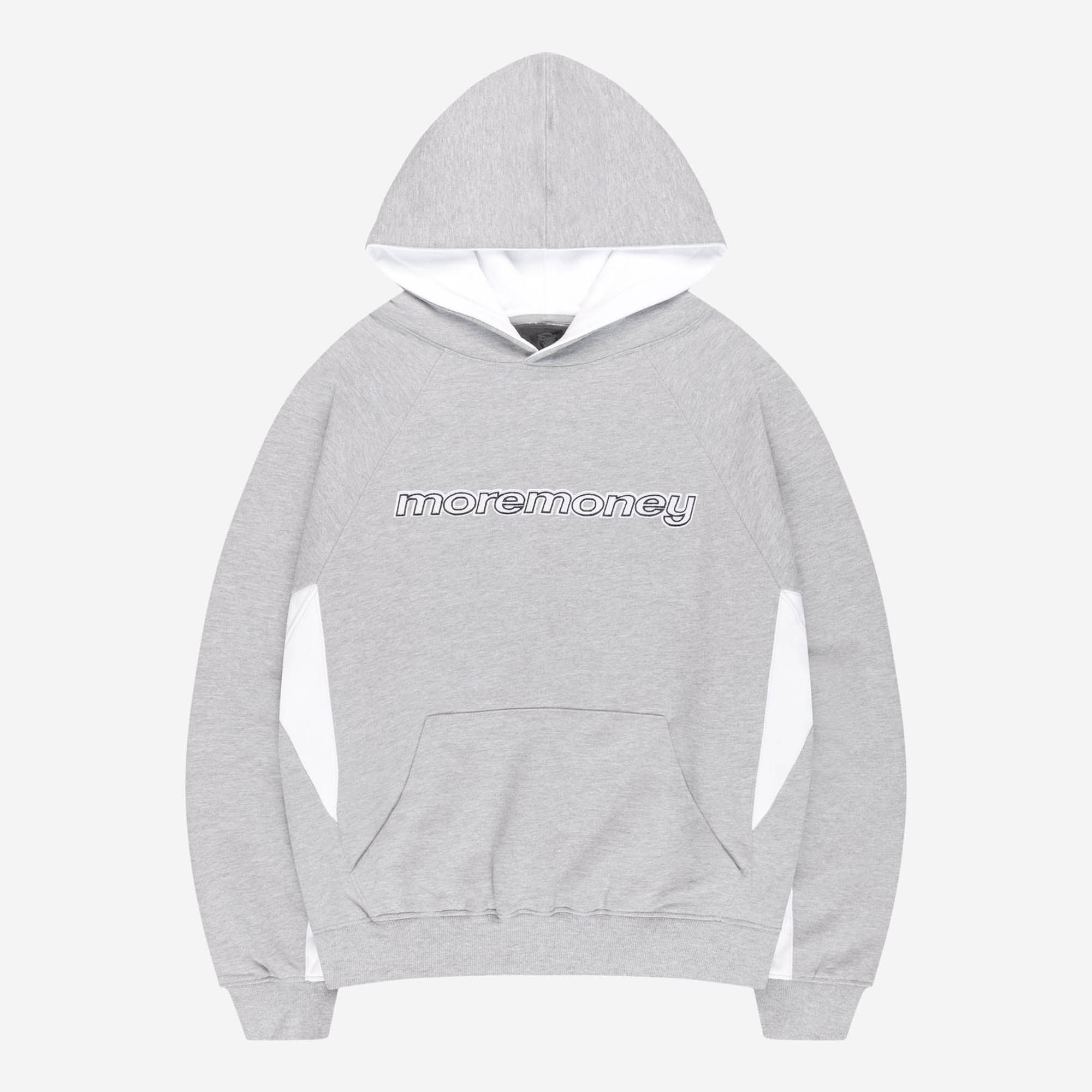 PANEL HOODIE GREY MELANGE