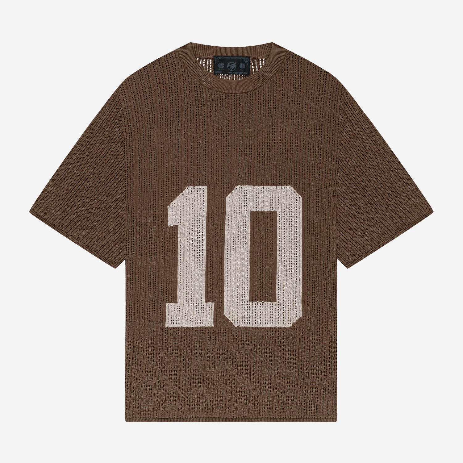 KNIT TEE JERSEY BROWN
