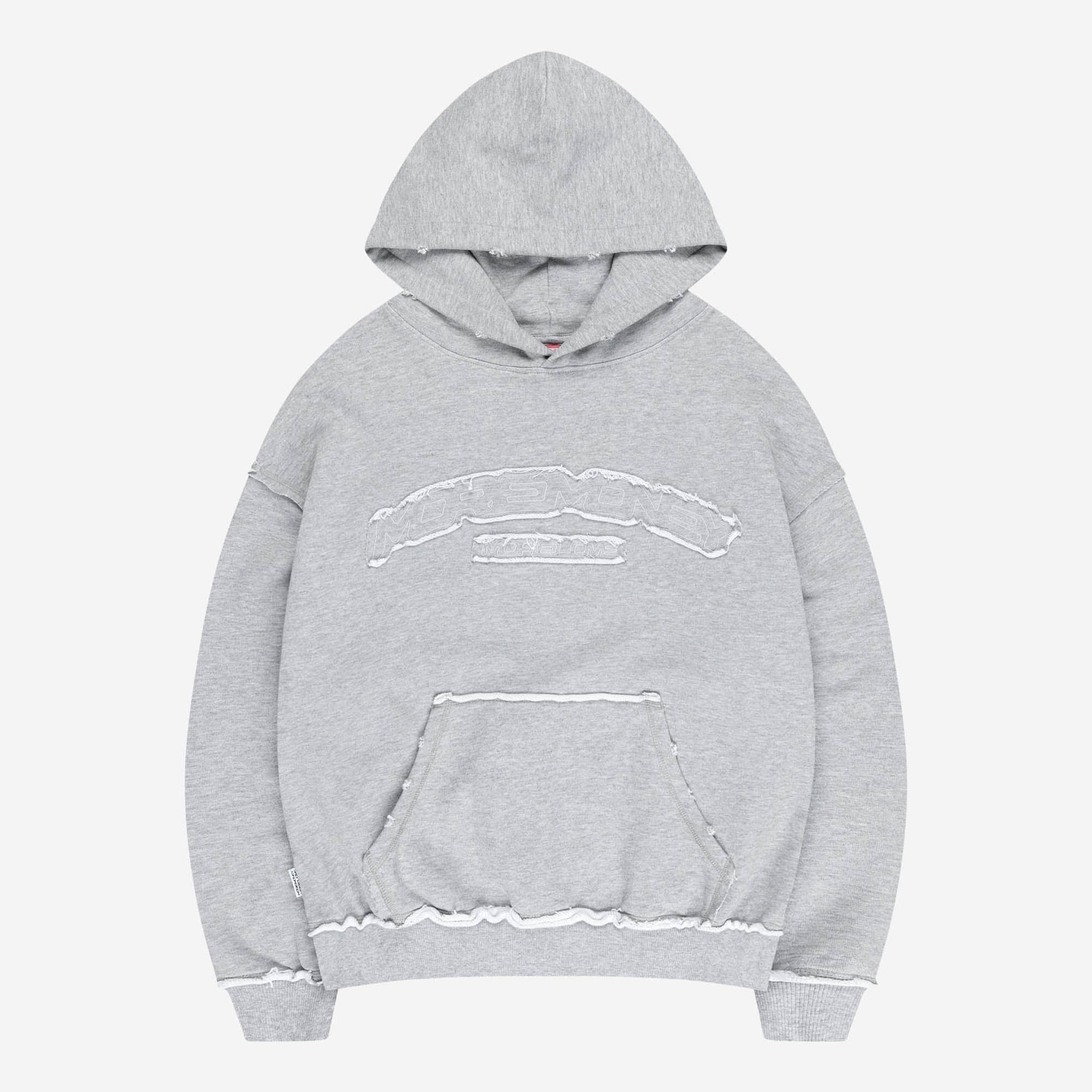 ROUGH HOODIE GREY MELANGE