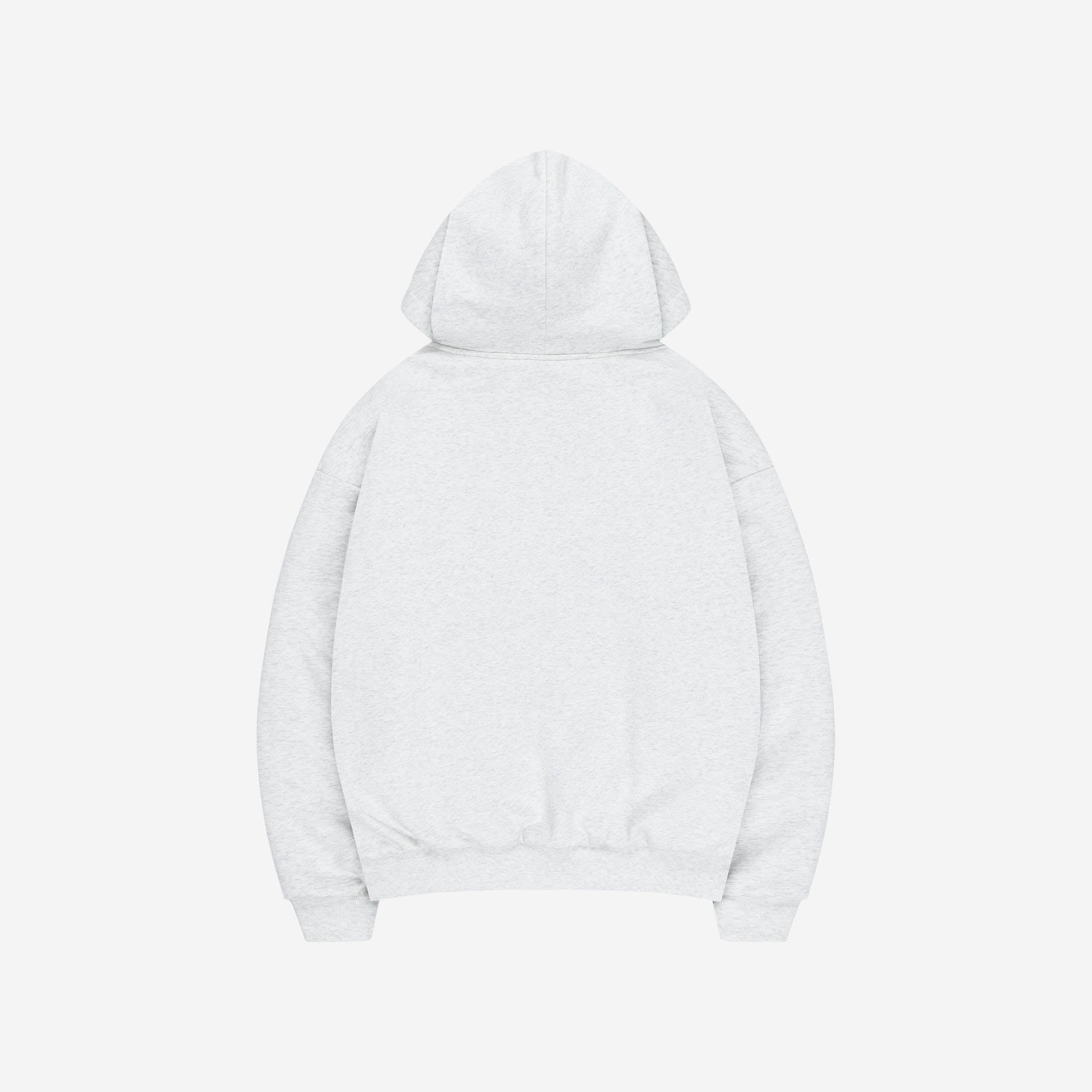 REVERSIBLE PLAID ZIP HOODIE GREY MELANGE