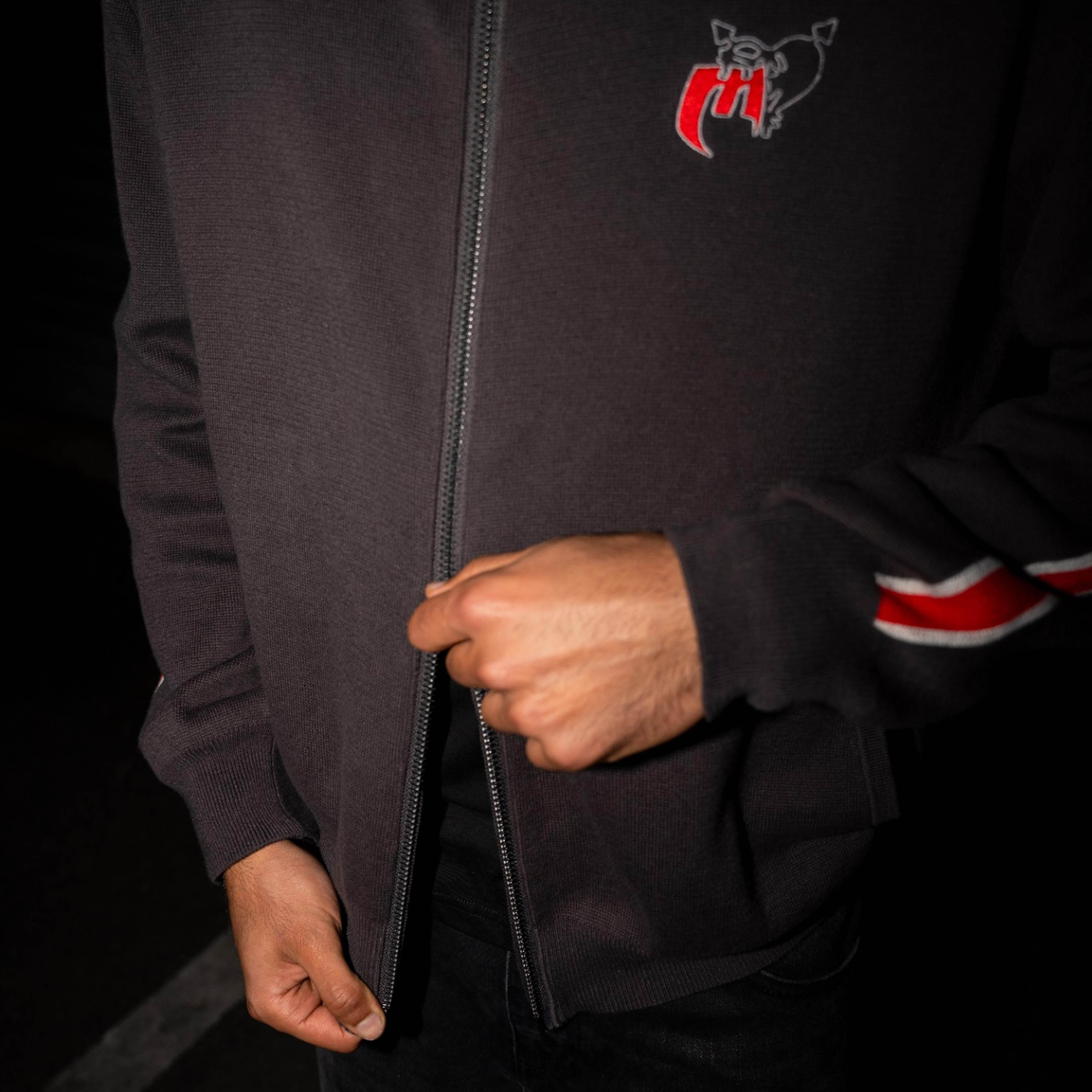 KNIT TRACK JACKET GREY