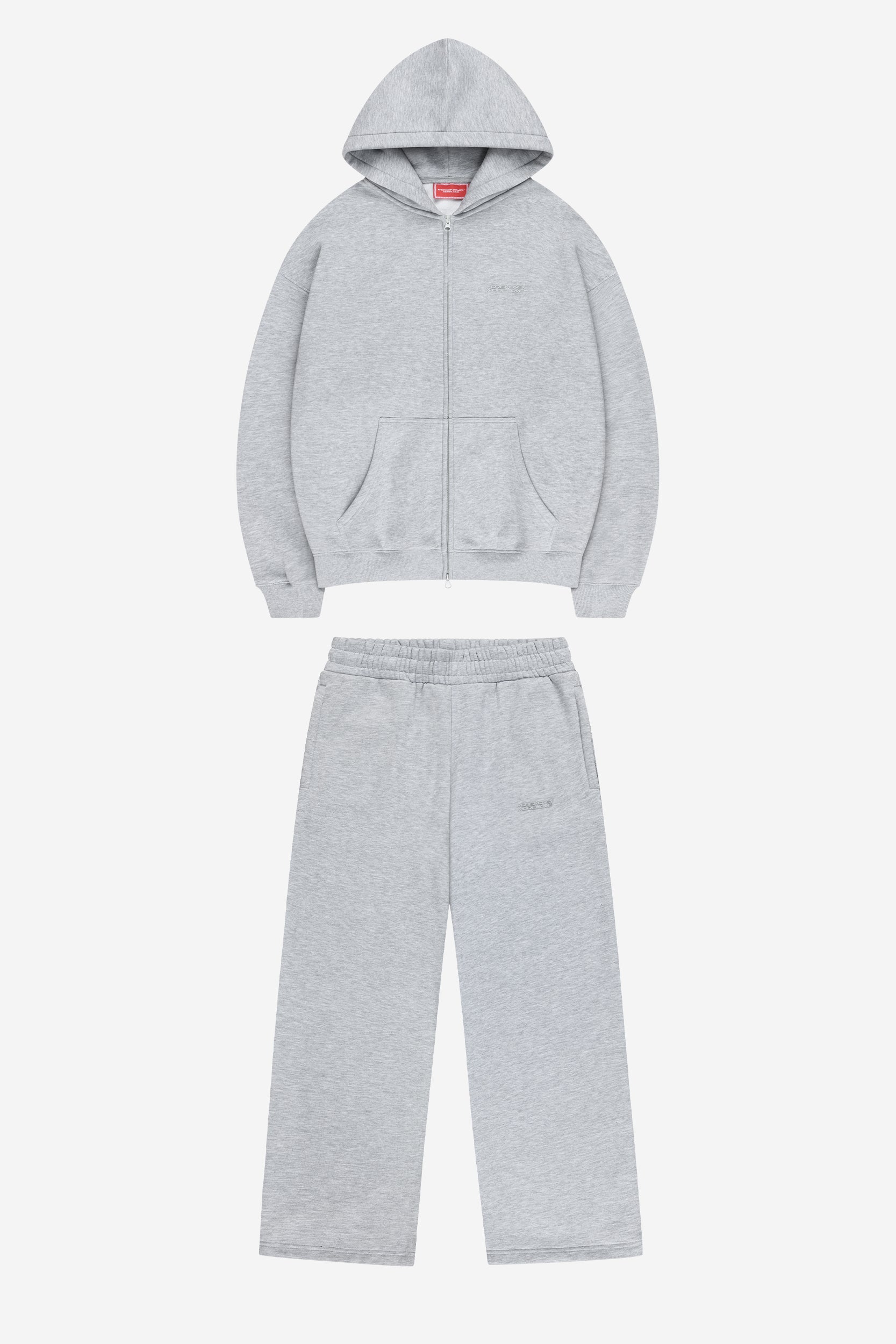 CLOUDS ZIP GREY MELANGE + CLOUDS JOGGER GREY MELANGE