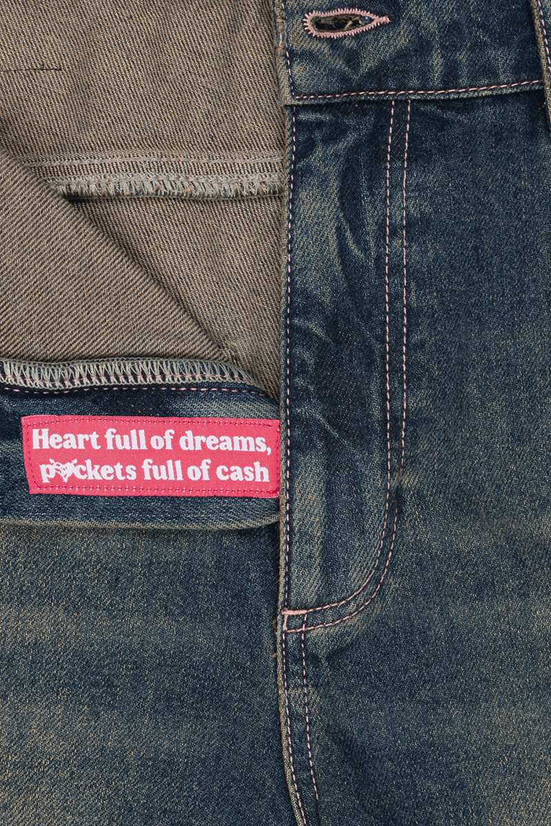 DISTINCTIVE BAGGY DENIM TEAL WASHED 