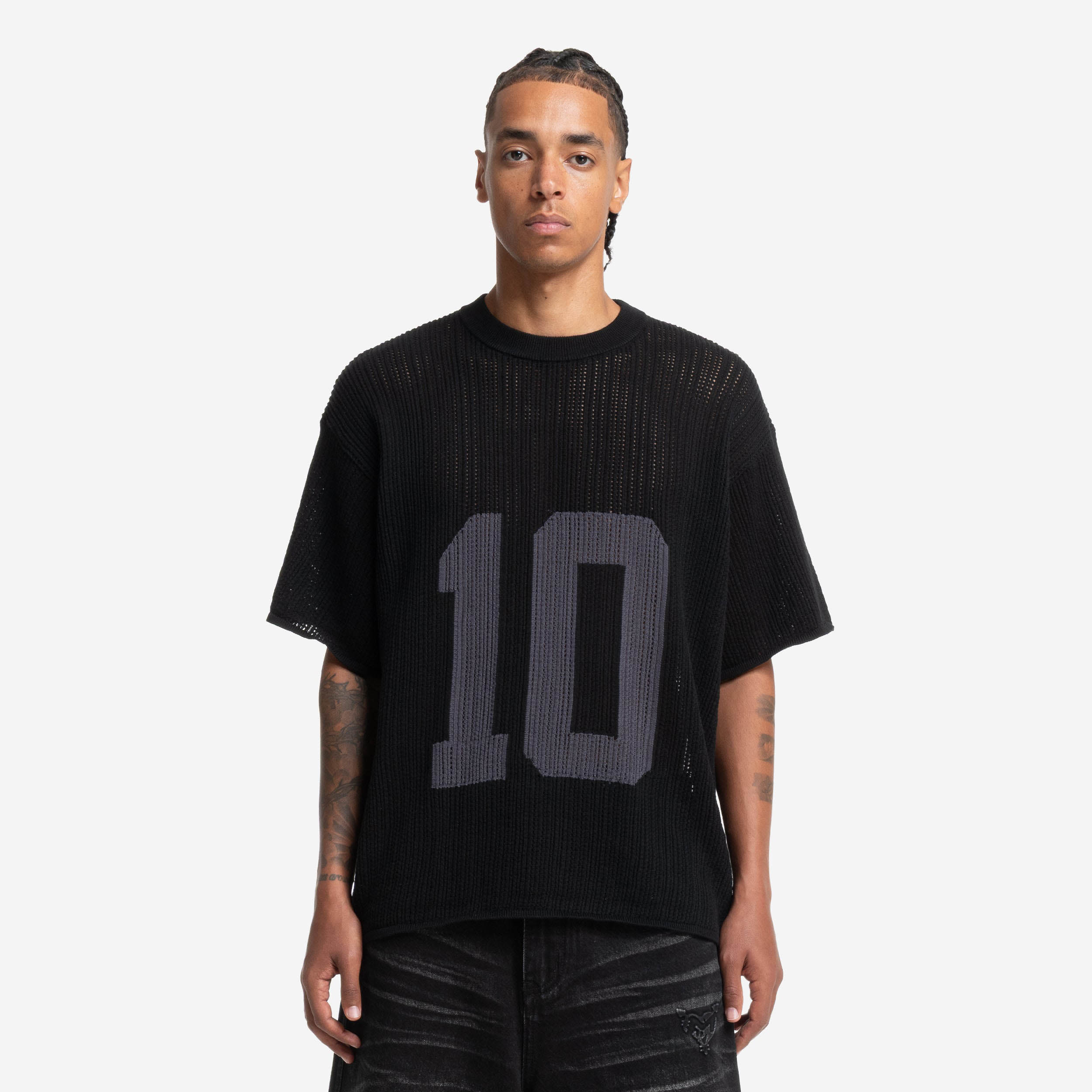 KNIT TEE JERSEY BLACK