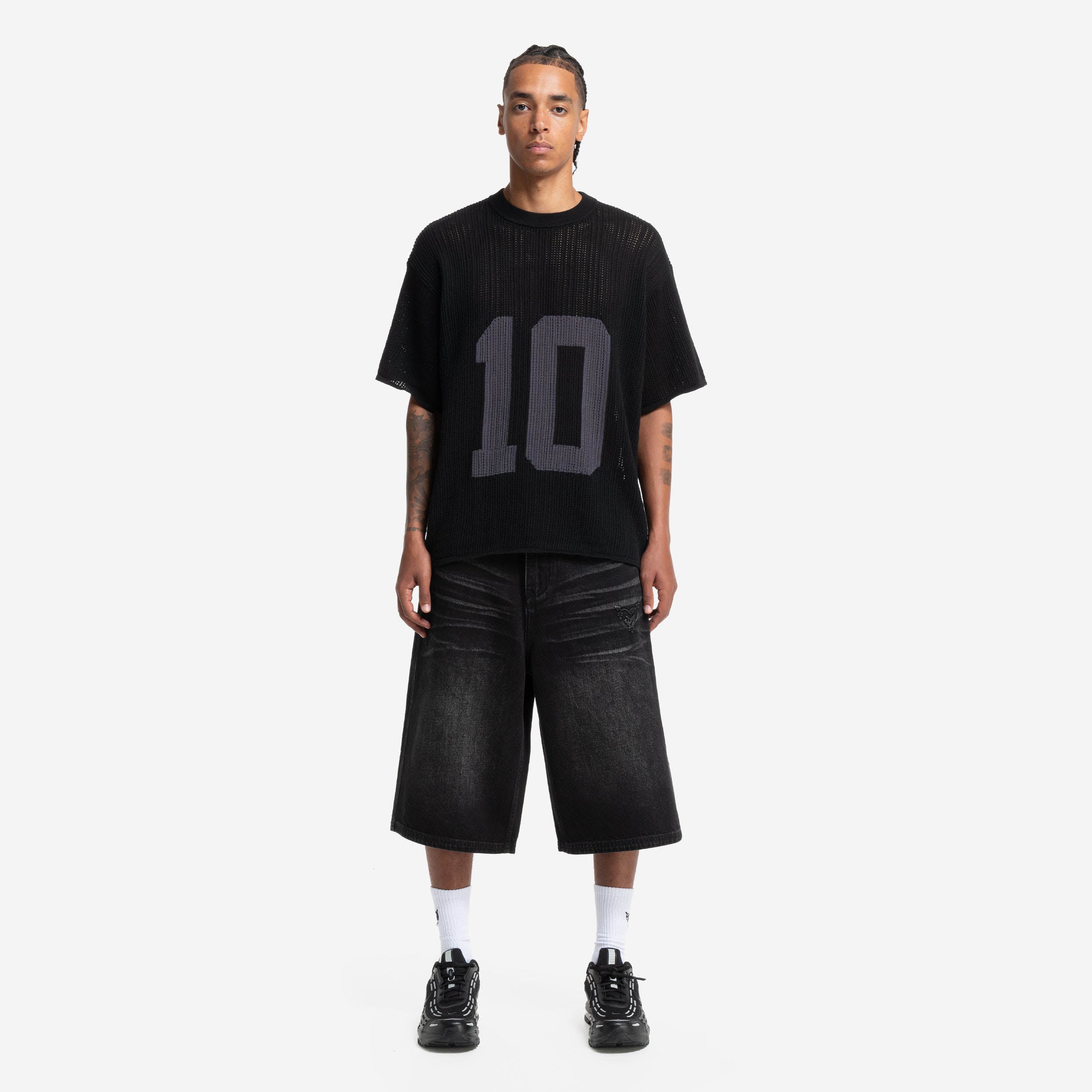 KNIT TEE JERSEY BLACK