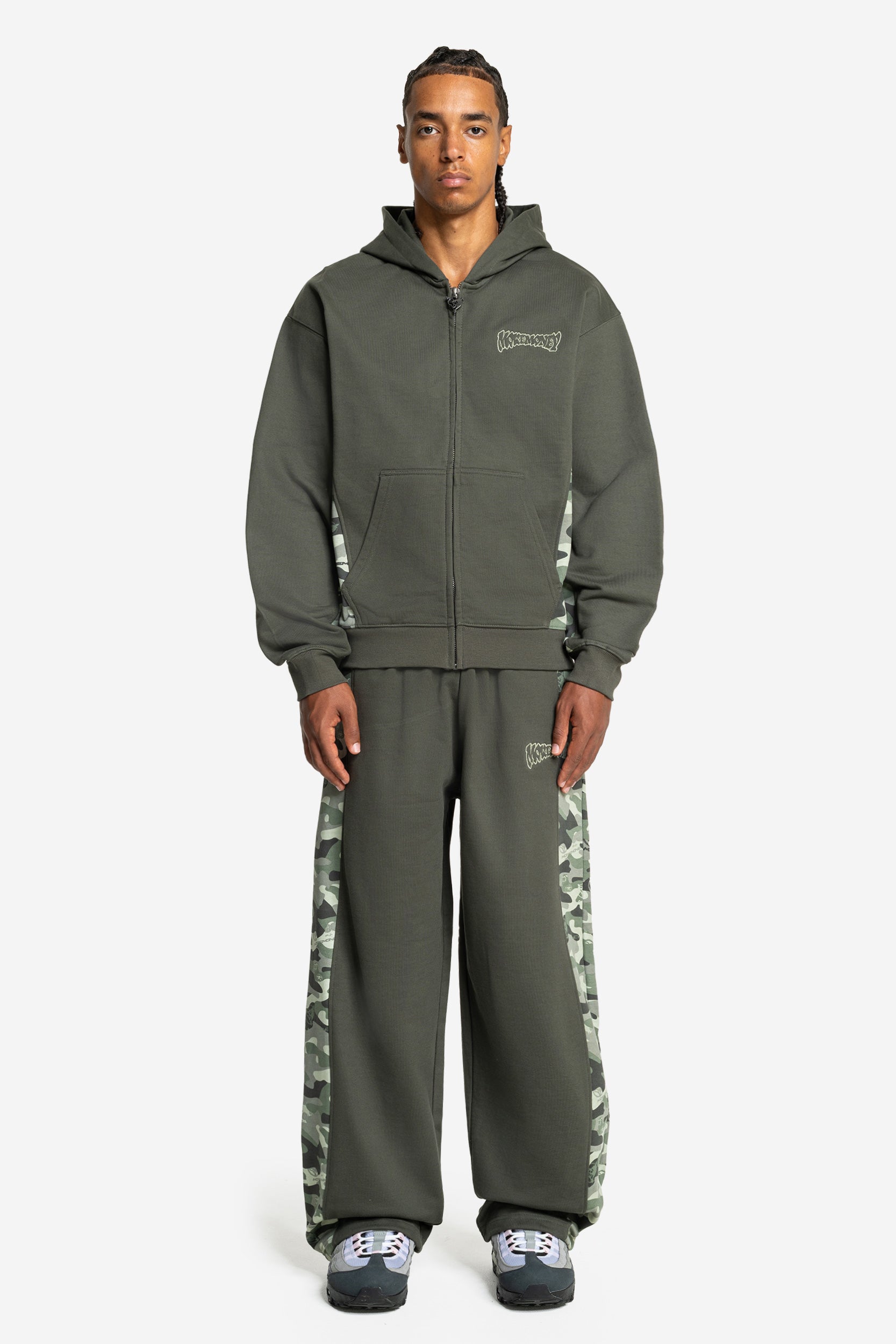 TWO TONE ZIP GREEN CAMO