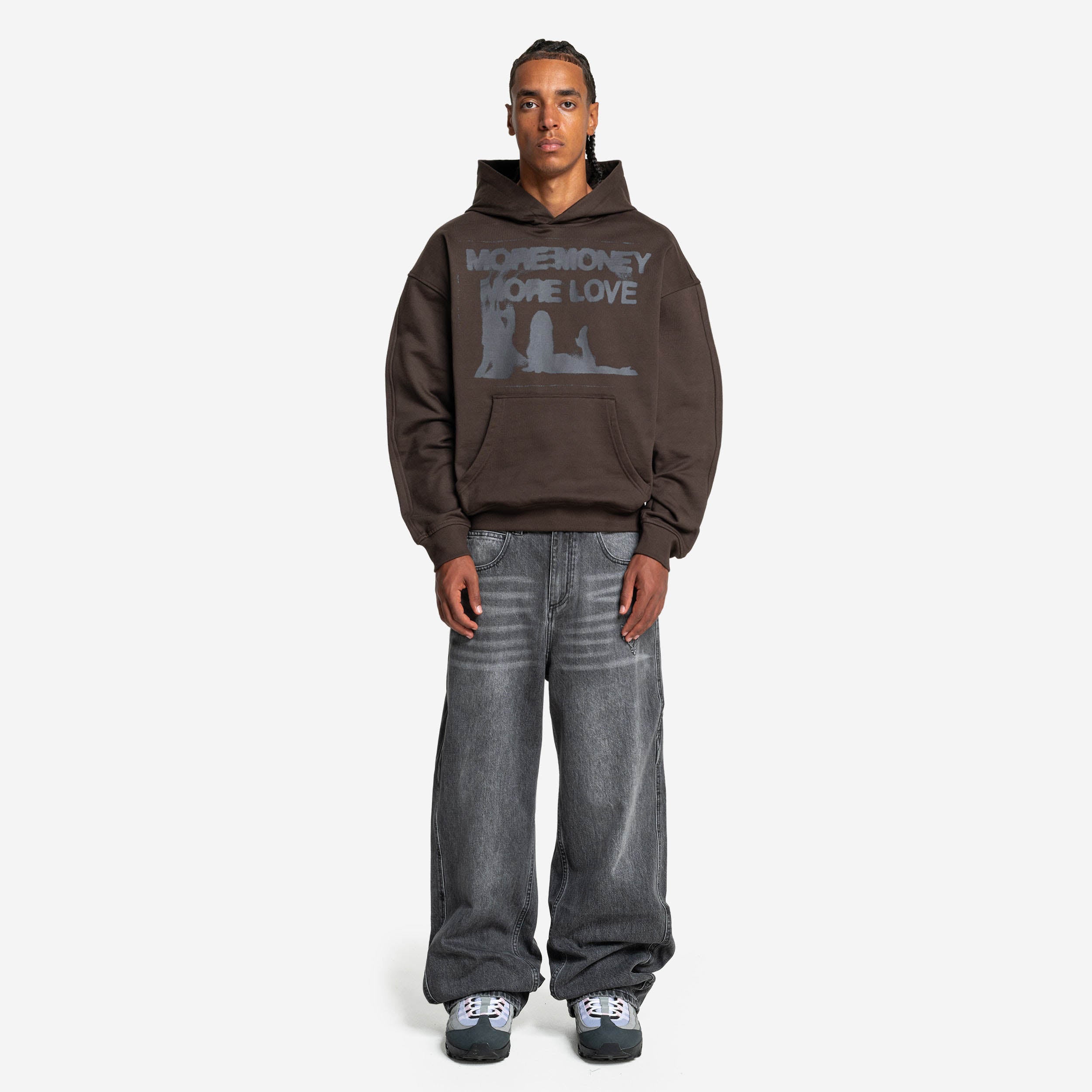 WET DREAM HOODIE DARK BROWN