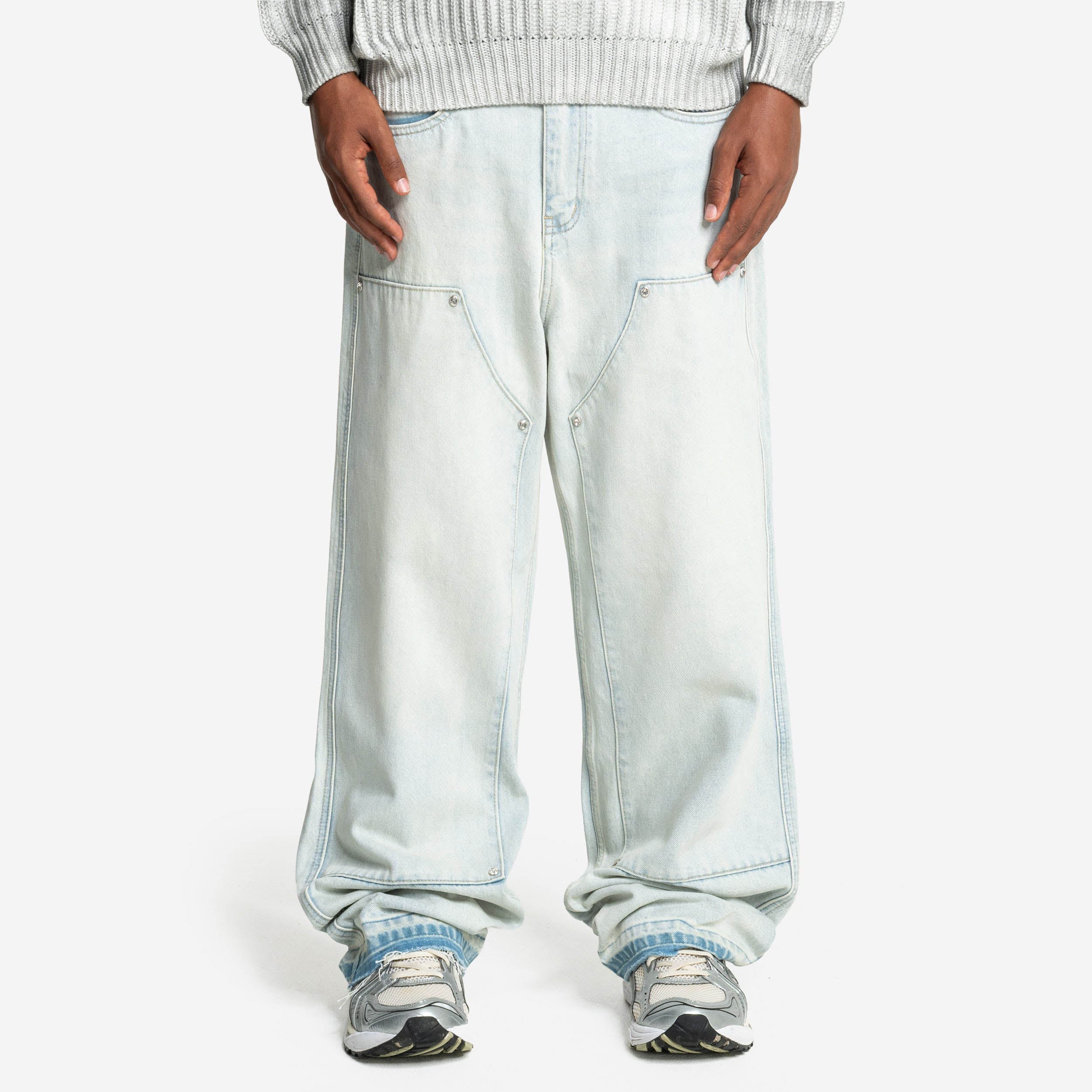 RHINESTONE CARPENTER DENIM BLUE