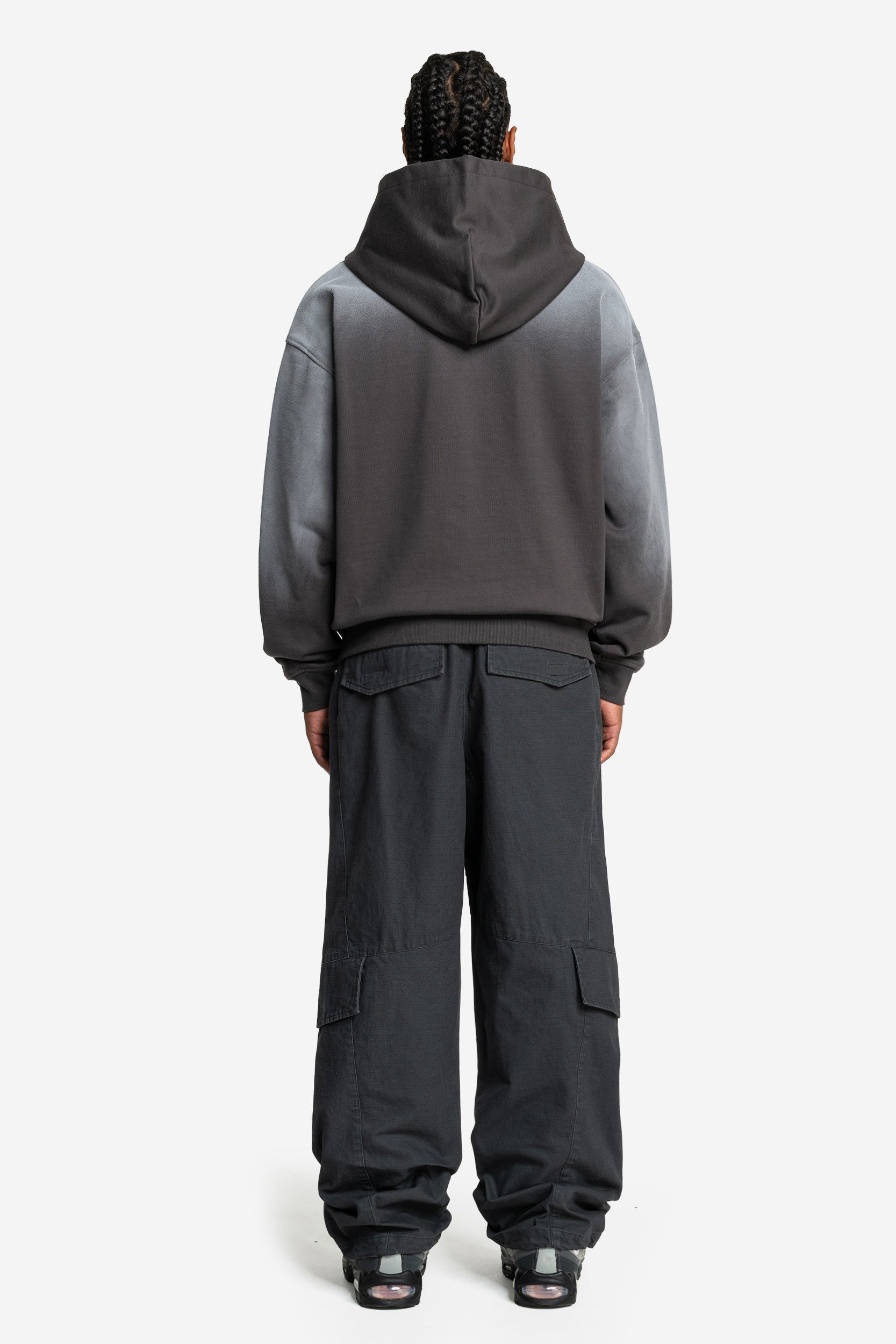 LOST BOND ZIP DARK GRAY SPRAY WASHED