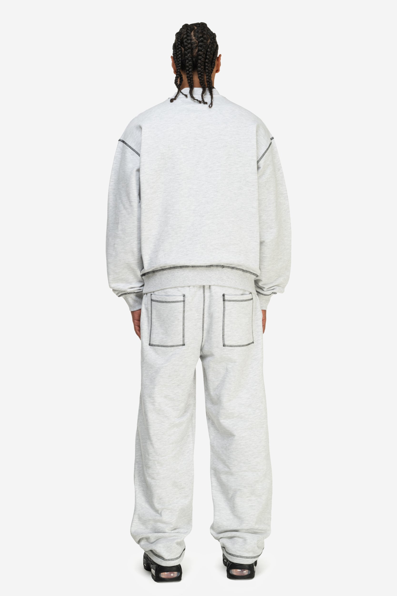 FLATLOCK BASE SWEATER GRAY MELANGE