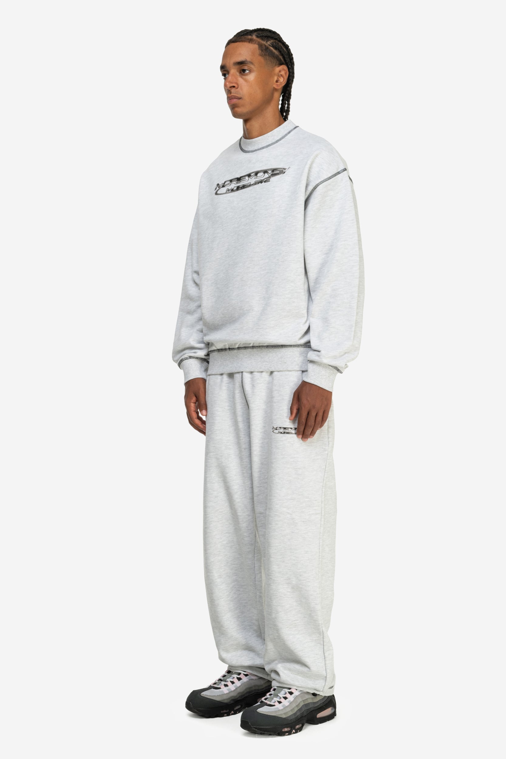 FLATLOCK BASE SWEATER GRAY MELANGE