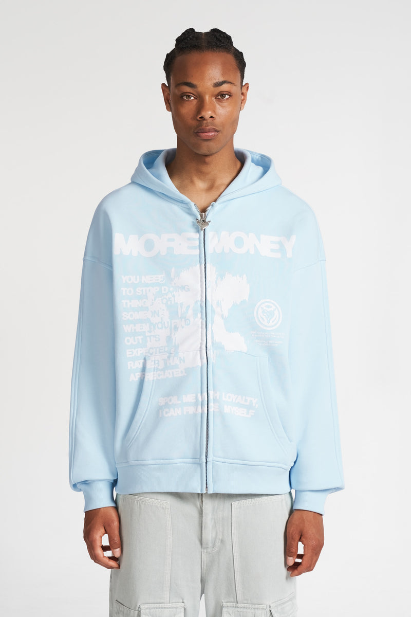 More Money More Love Icy Frost Streetwear Zip Hoodie – MORE MONEY MORE LOVE