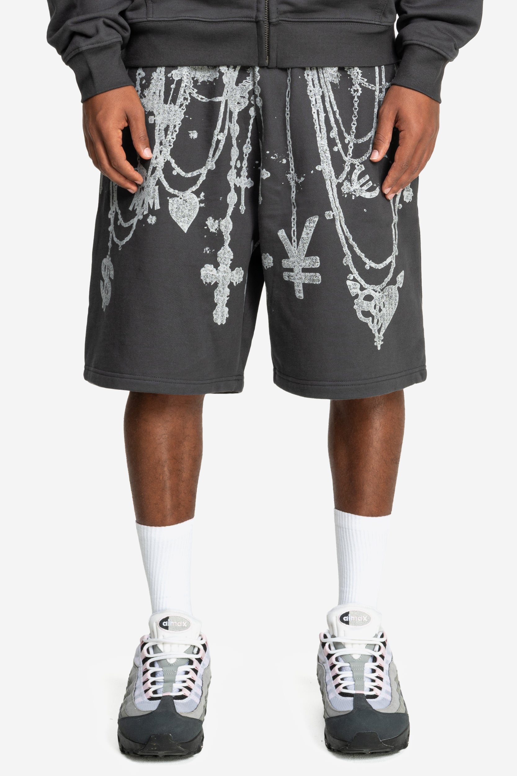 CHAINS SHORTS DARK GREY
