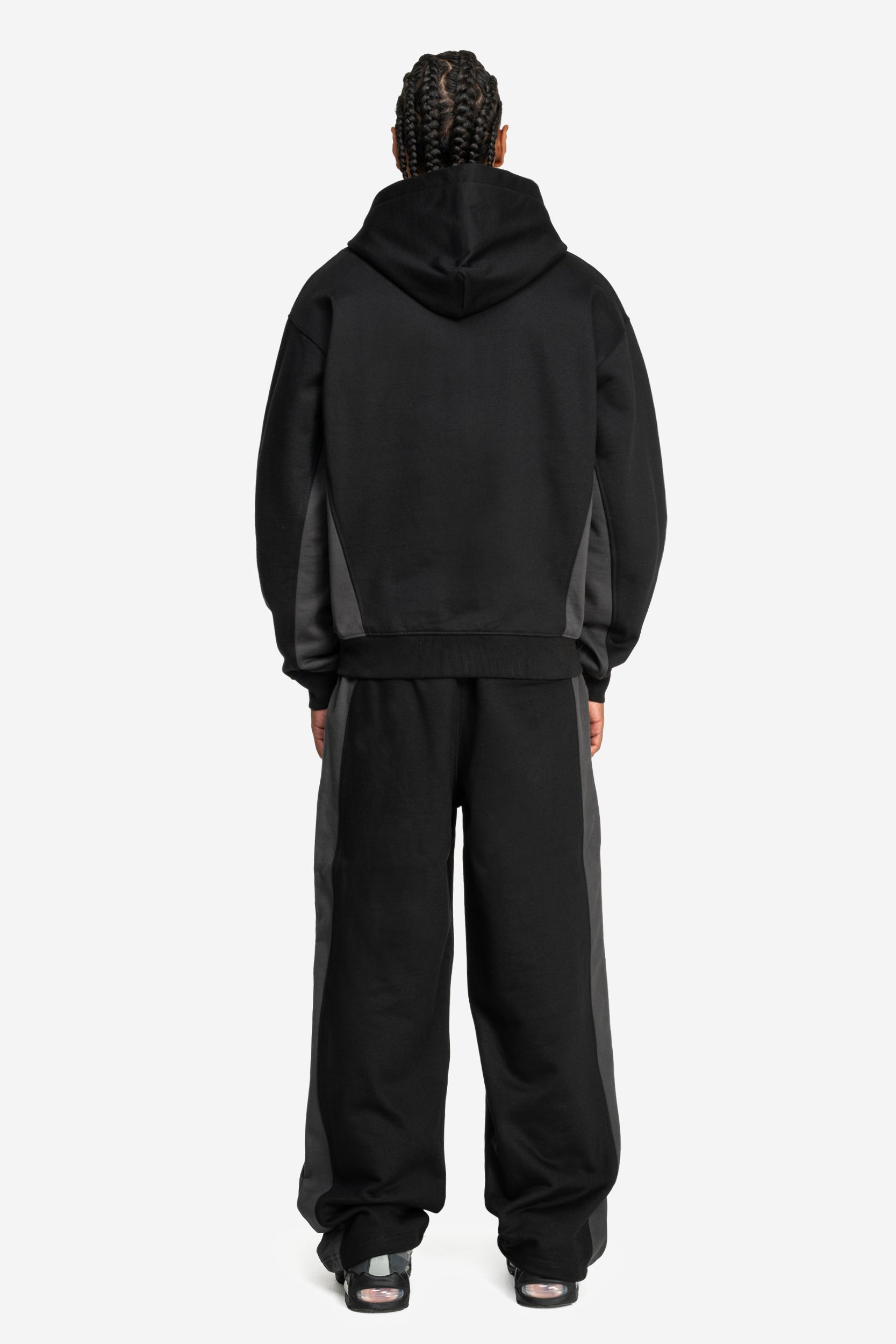 TWO TONE ZIP BLACK