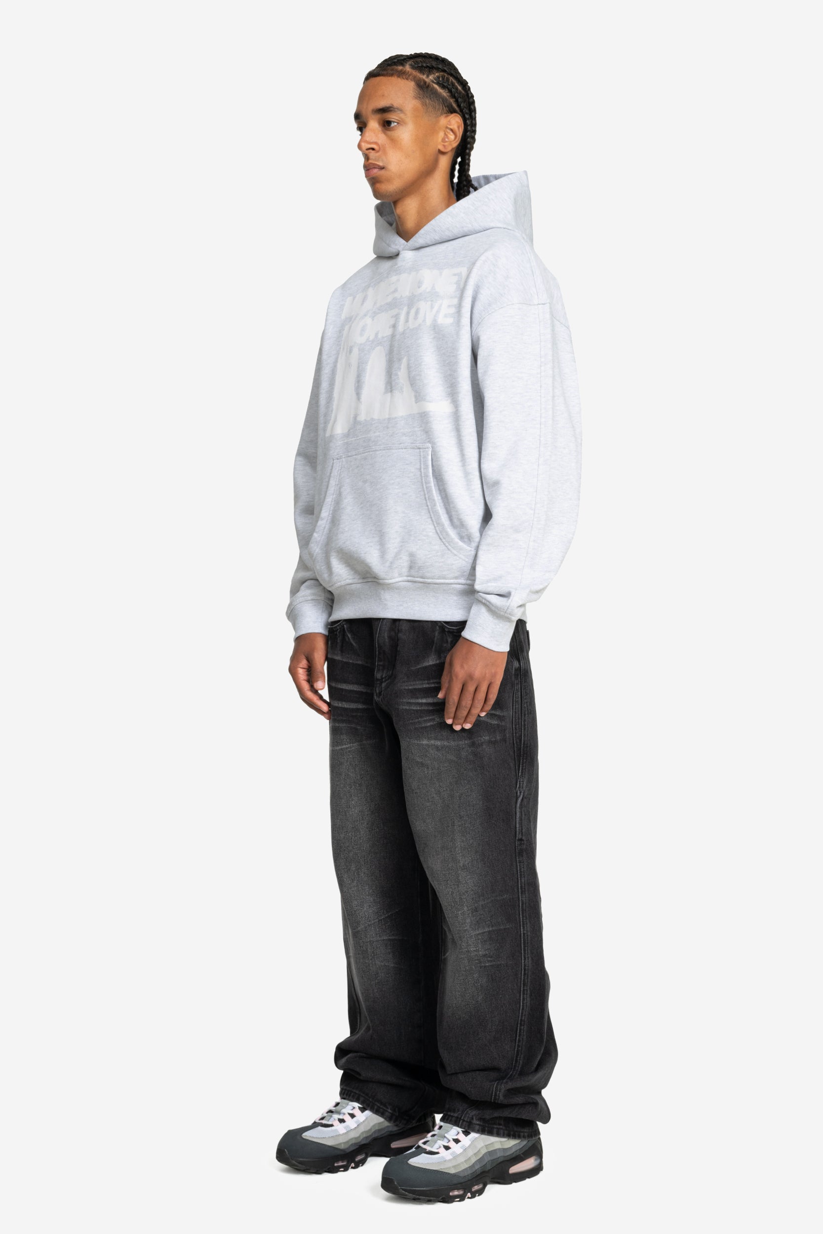 WET DREAM HOODIE GREY MELANGE