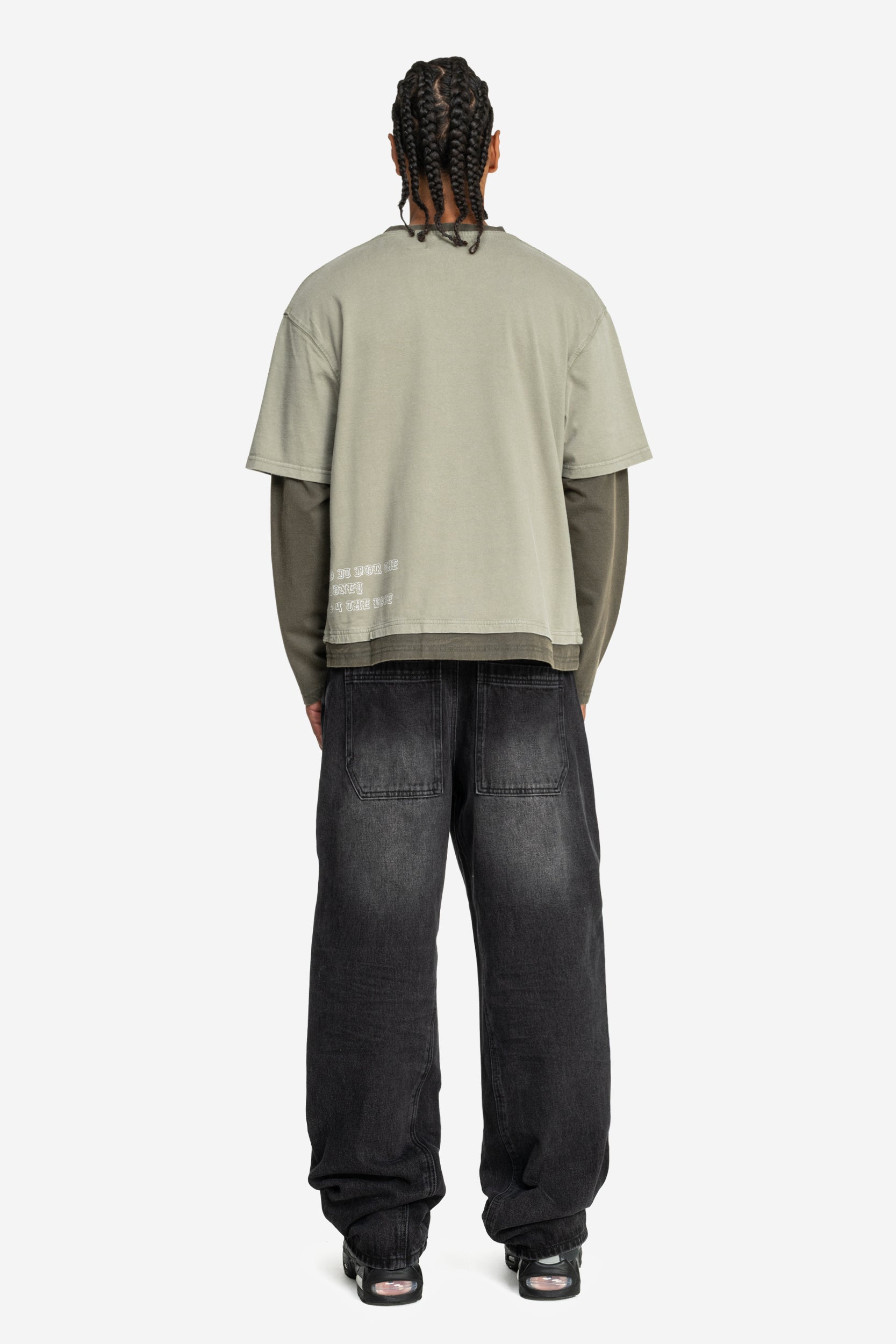 LAYERED LONGSLEEVE WASHED MUD