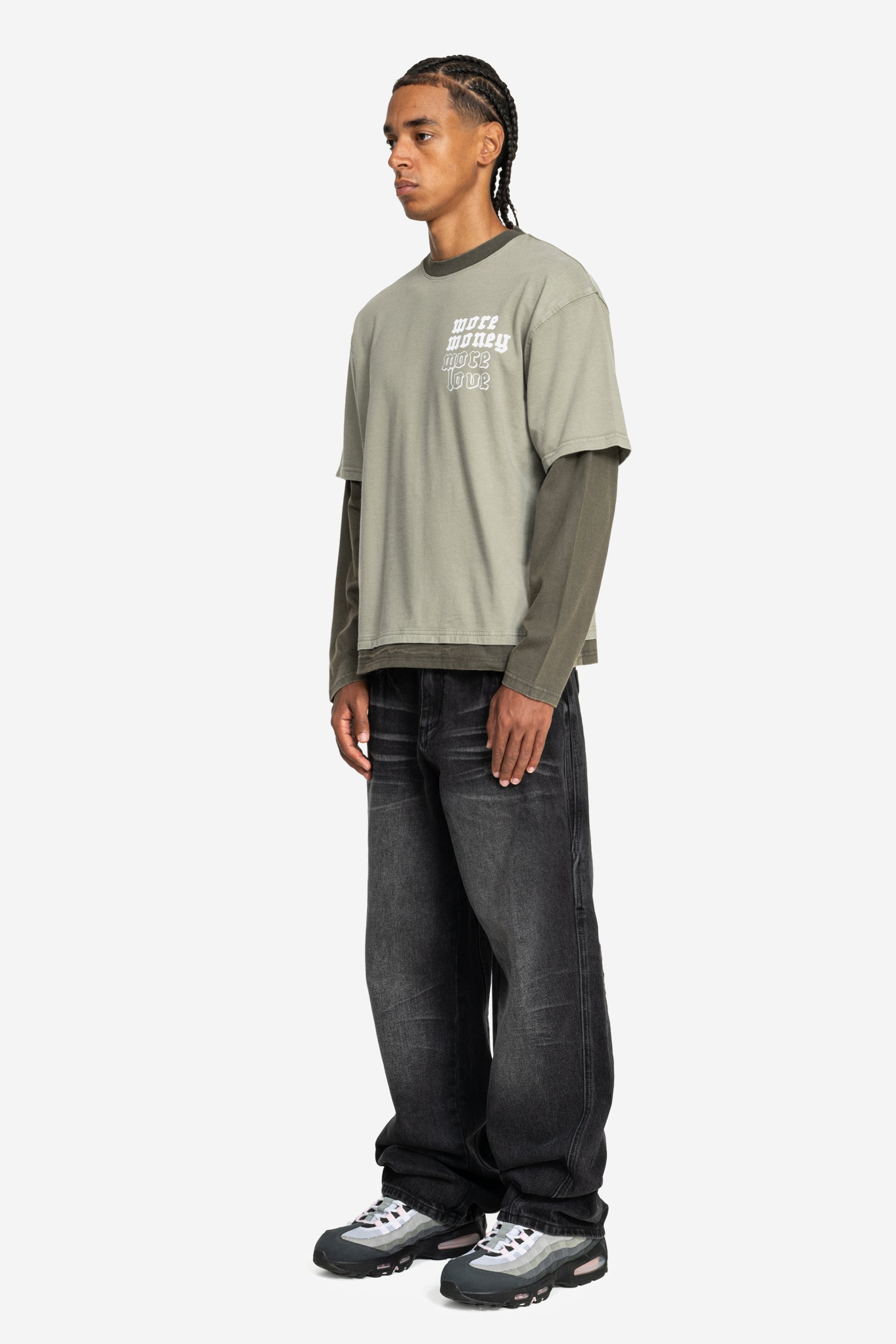 LAYERED LONGSLEEVE WASHED MUD