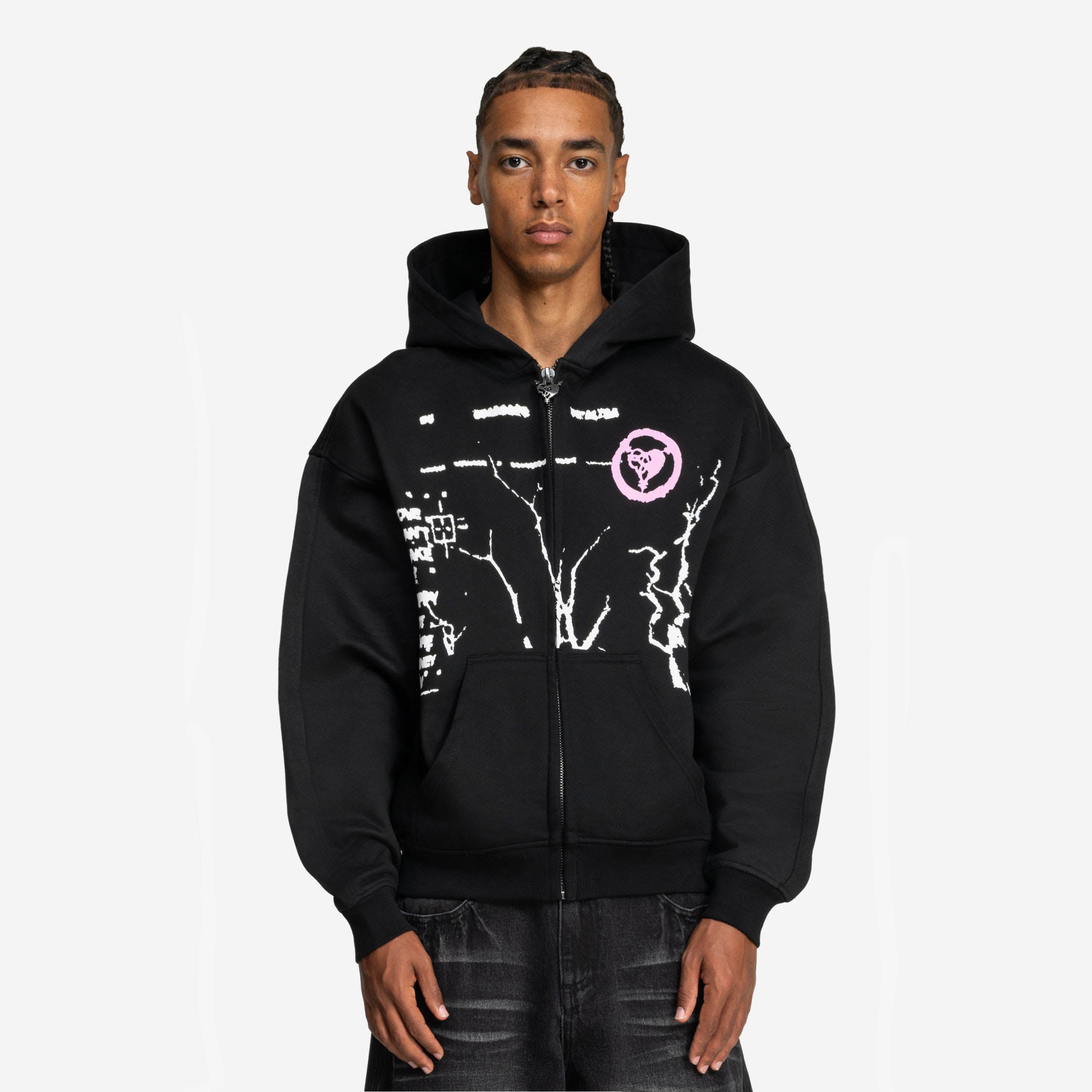 MONEY ROOTED ZIP BLACK